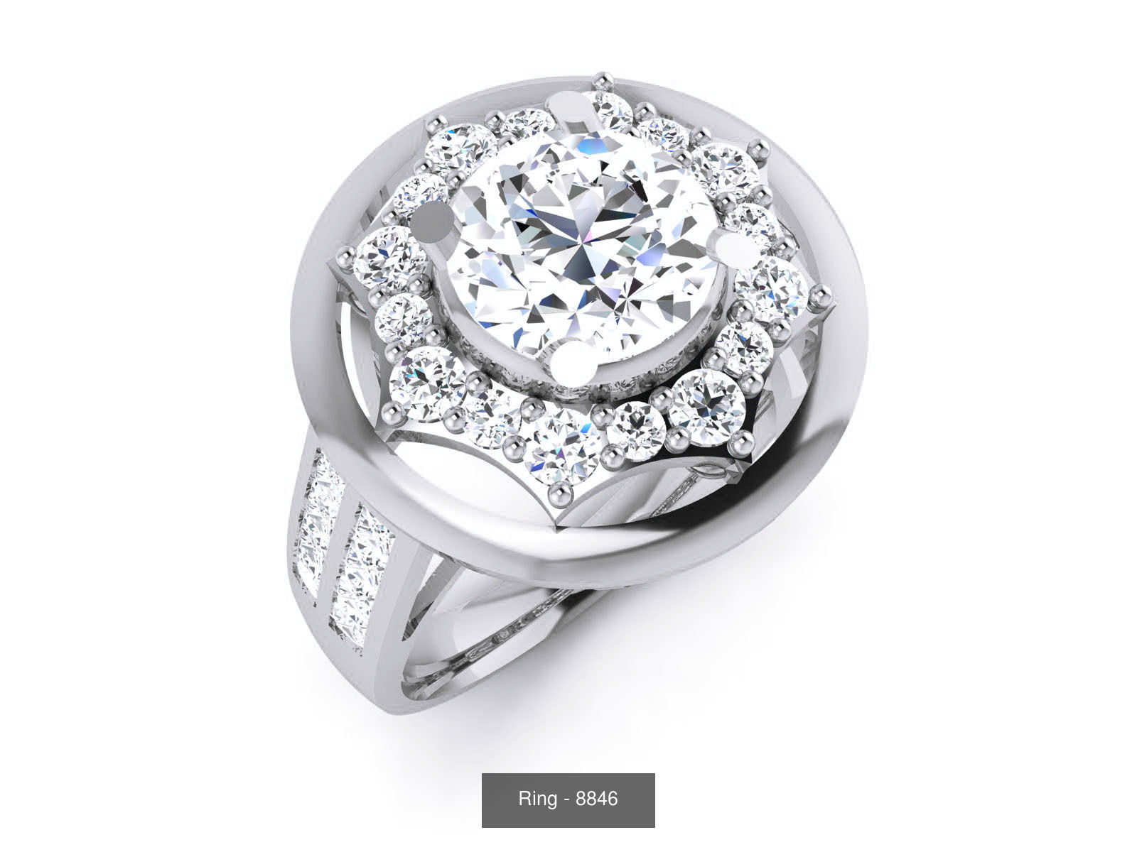 144 Solitaire Ring with 3dm render  details 3D Model Collection_45