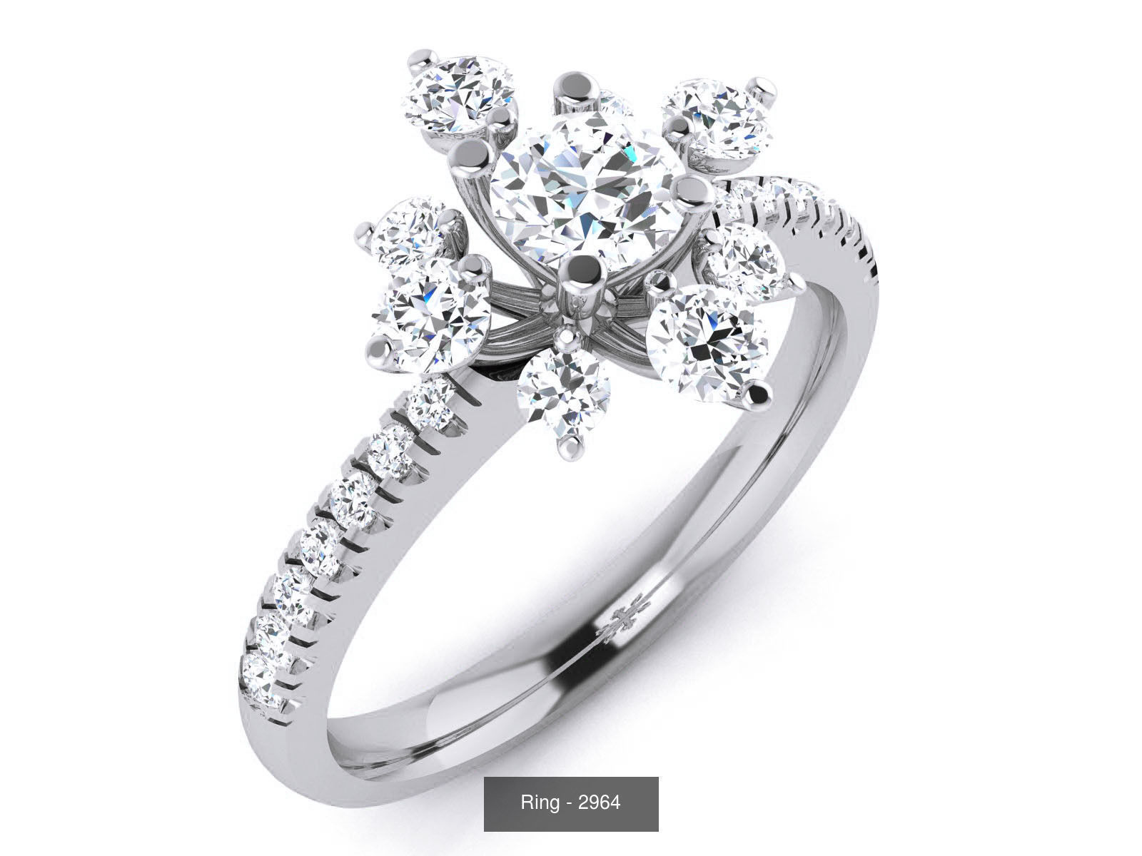 144 Solitaire Ring with 3dm render  details 3D Model Collection_158