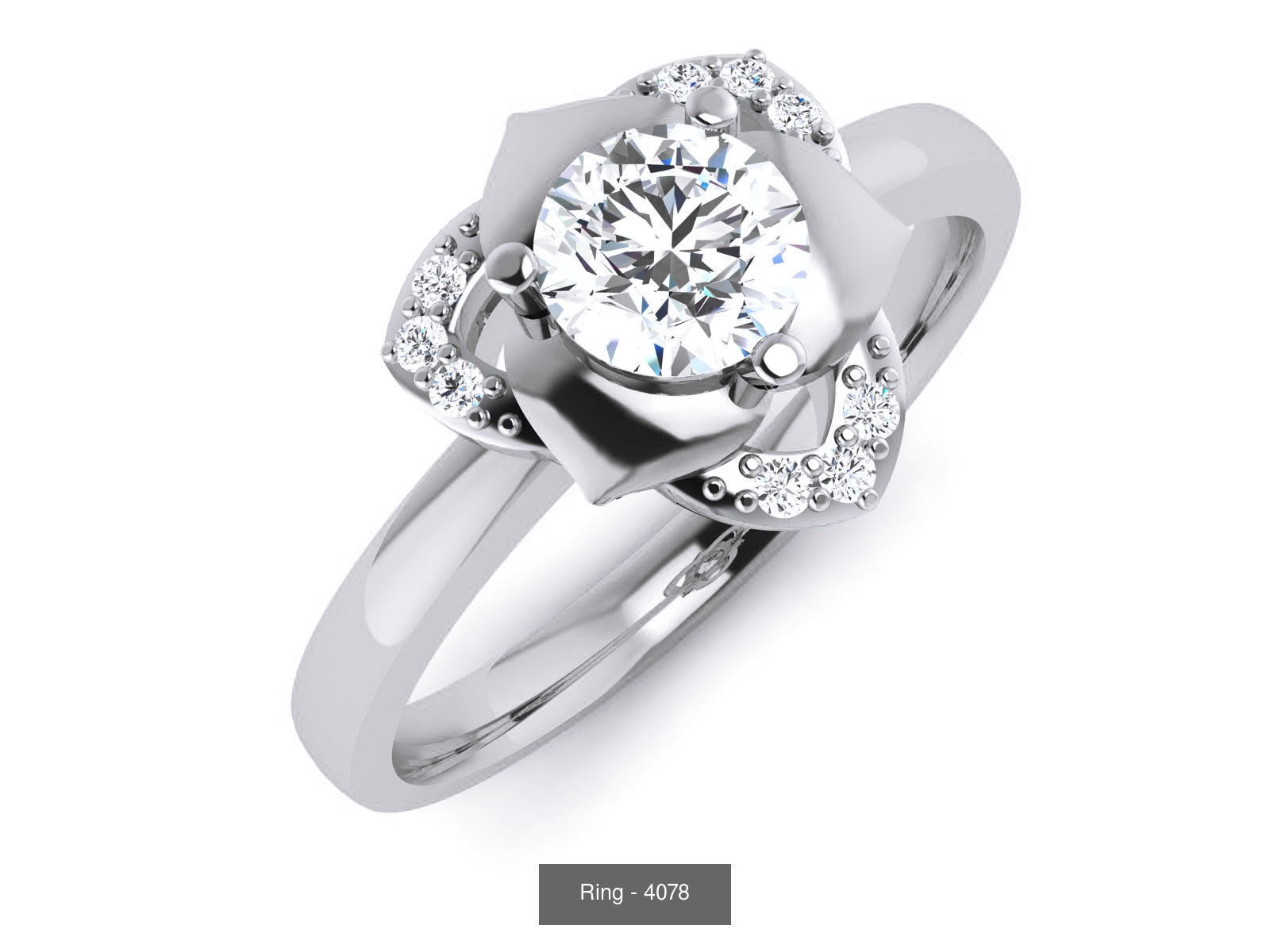 144 Solitaire Ring with 3dm render  details 3D Model Collection_121