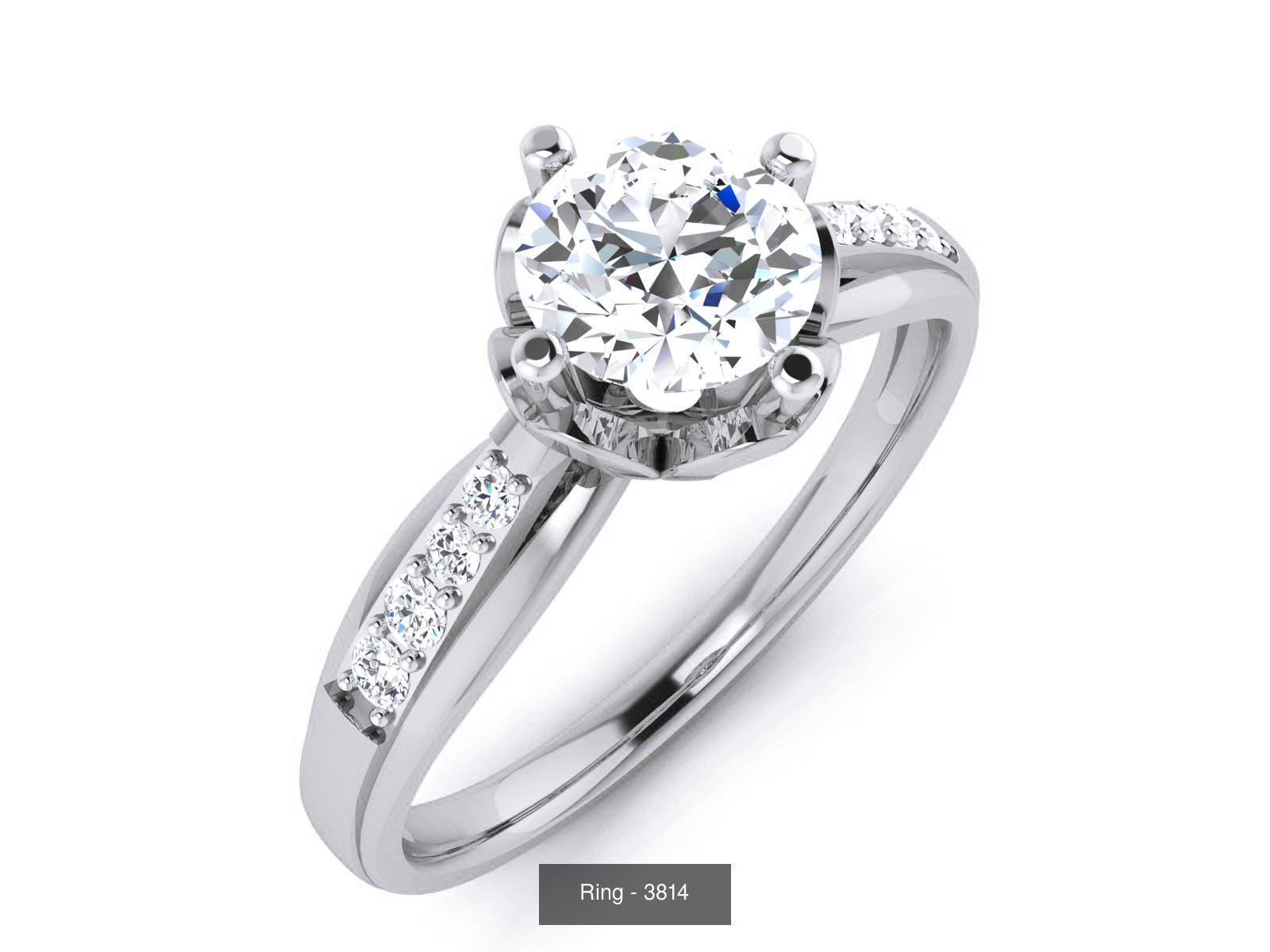 144 Solitaire Ring with 3dm render  details 3D Model Collection_132