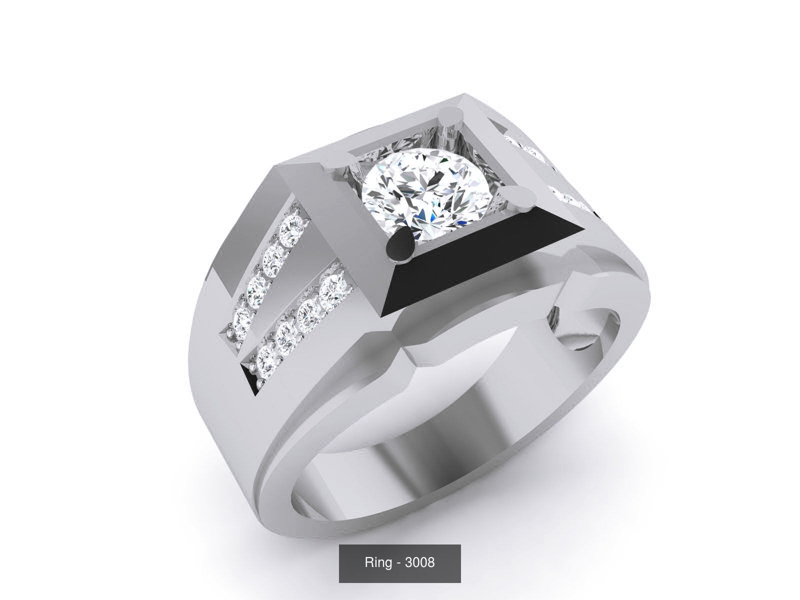 144 Solitaire Ring with 3dm render  details 3D Model Collection_30