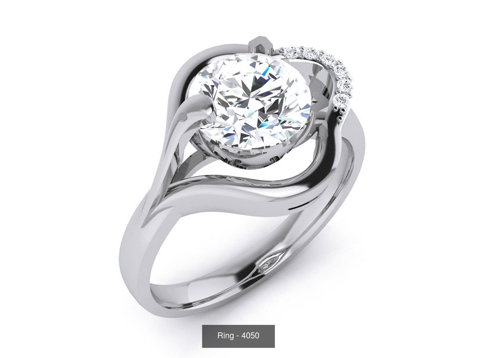 144 Solitaire Ring with 3dm render  details 3D Model Collection_124