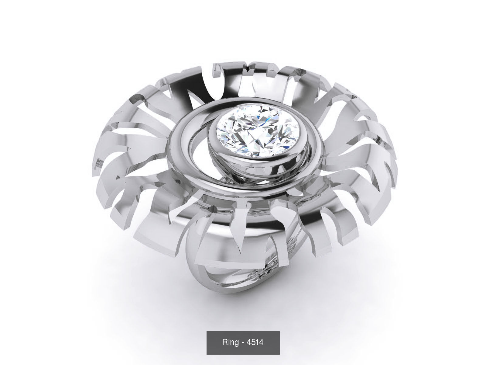 144 Solitaire Ring with 3dm render  details 3D Model Collection_82