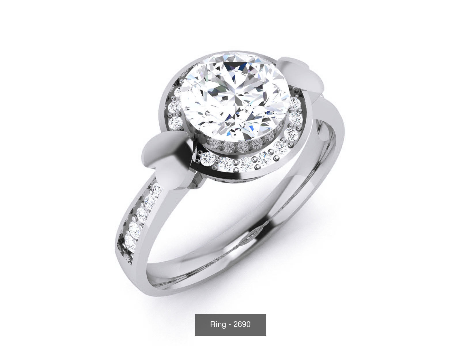 144 Solitaire Ring with 3dm render  details 3D Model Collection_147