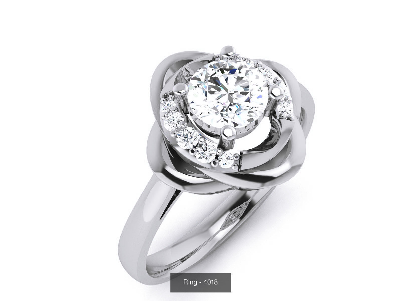 144 Solitaire Ring with 3dm render  details 3D Model Collection_126