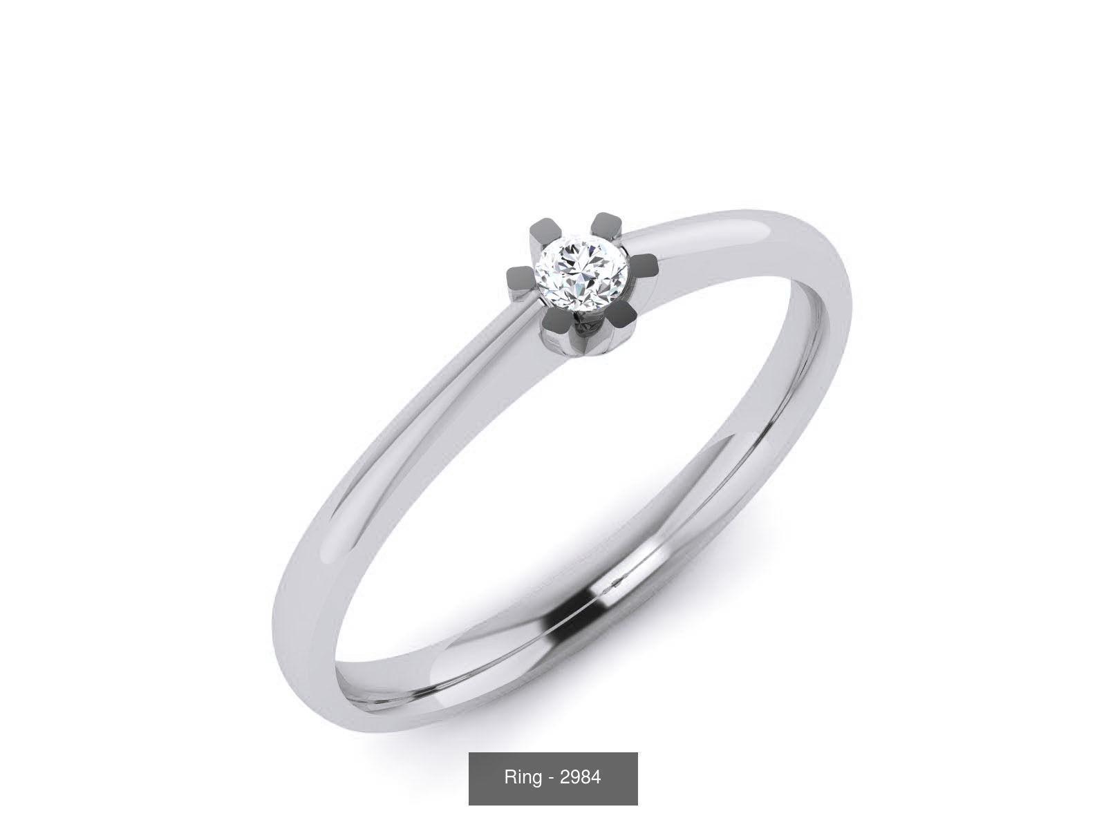 144 Solitaire Ring with 3dm render  details 3D Model Collection_146