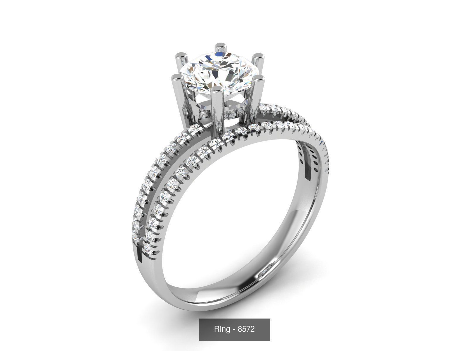 144 Solitaire Ring with 3dm render  details 3D Model Collection_21