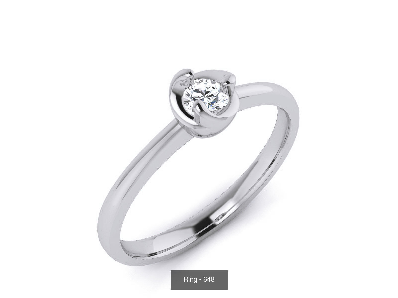 144 Solitaire Ring with 3dm render  details 3D Model Collection_116