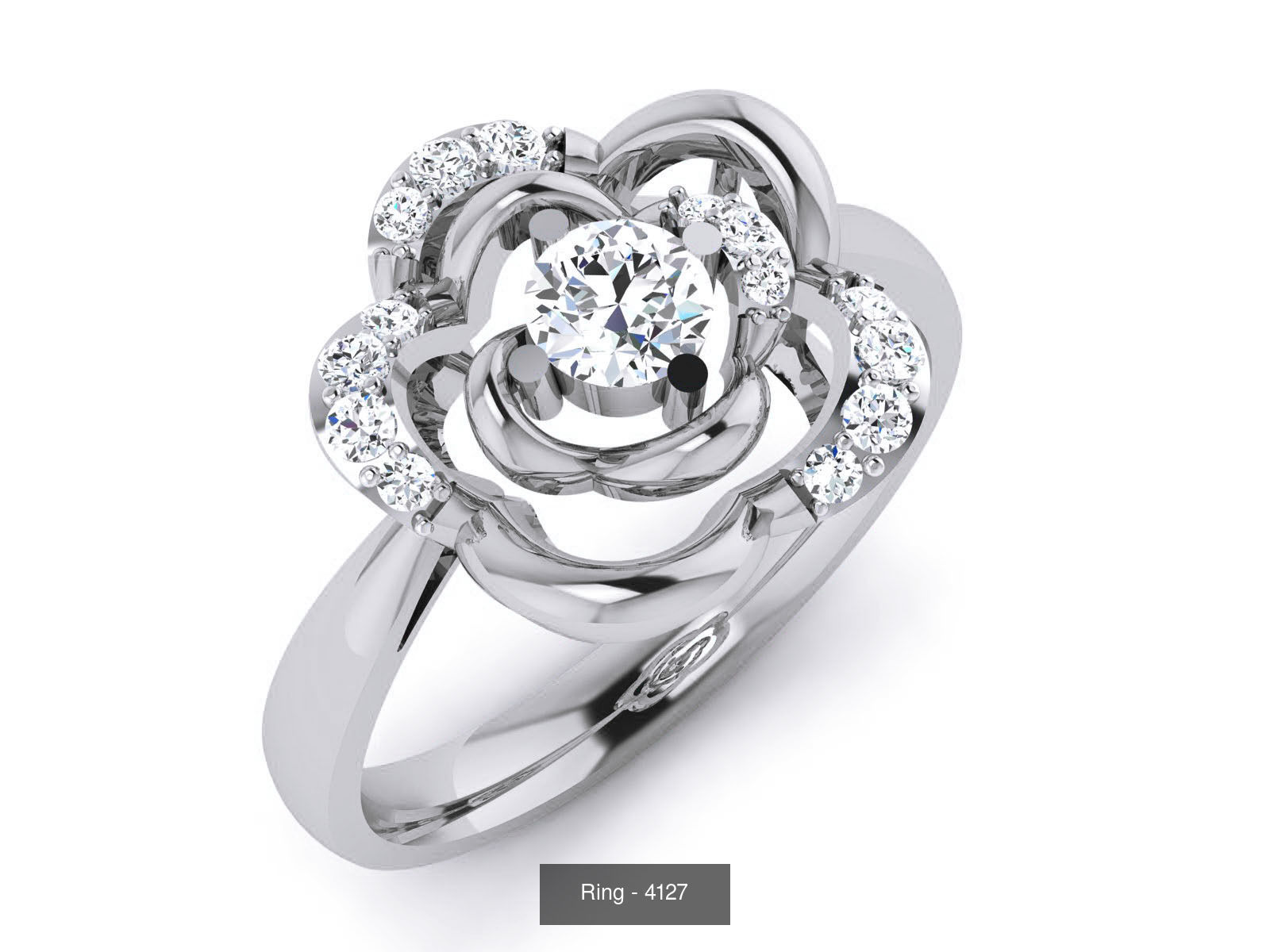 144 Solitaire Ring with 3dm render  details 3D Model Collection_90