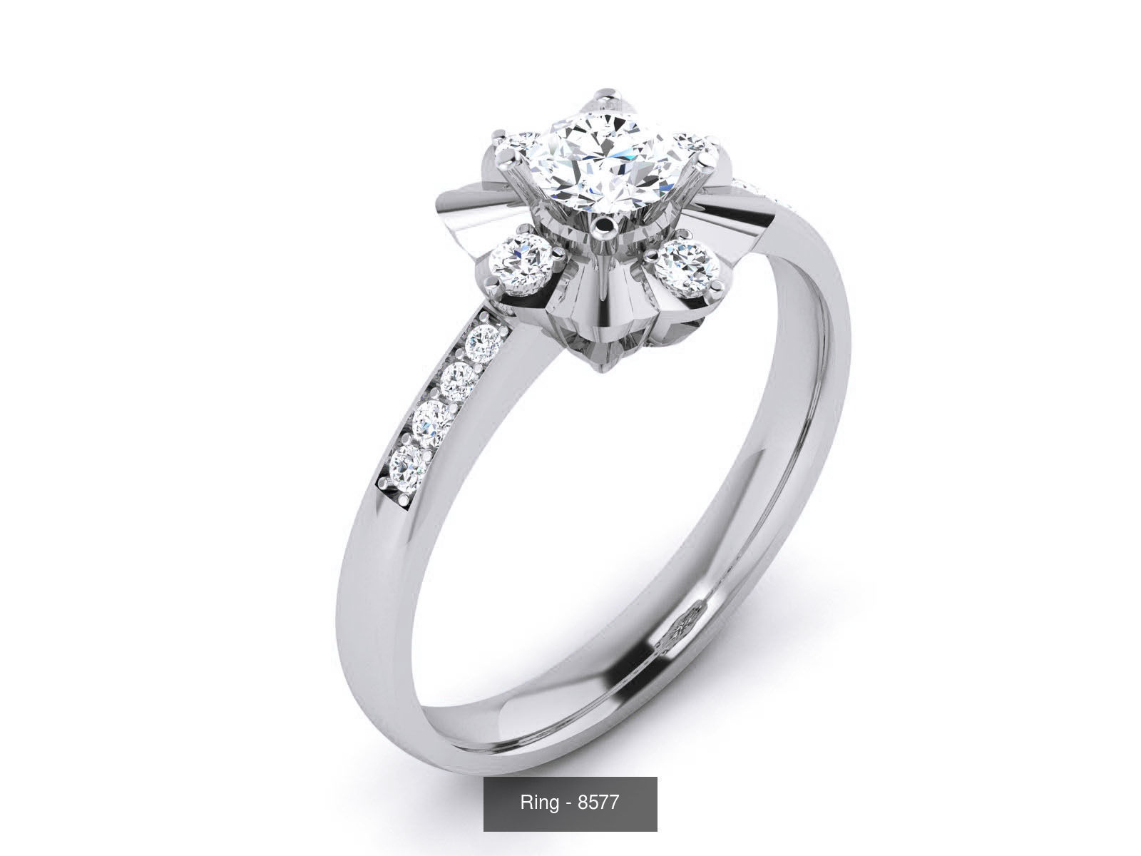 144 Solitaire Ring with 3dm render  details 3D Model Collection_96
