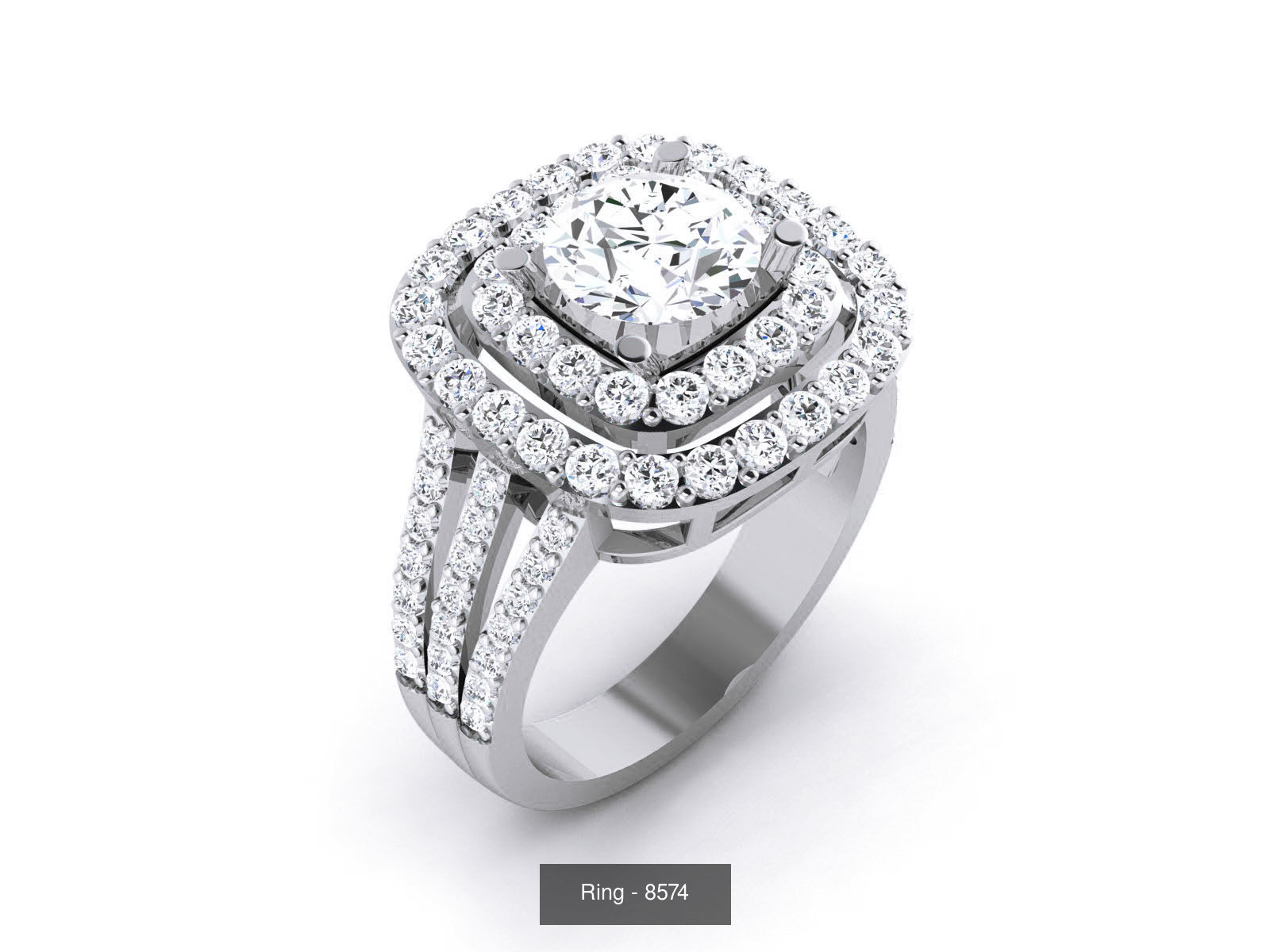 144 Solitaire Ring with 3dm render  details 3D Model Collection_20