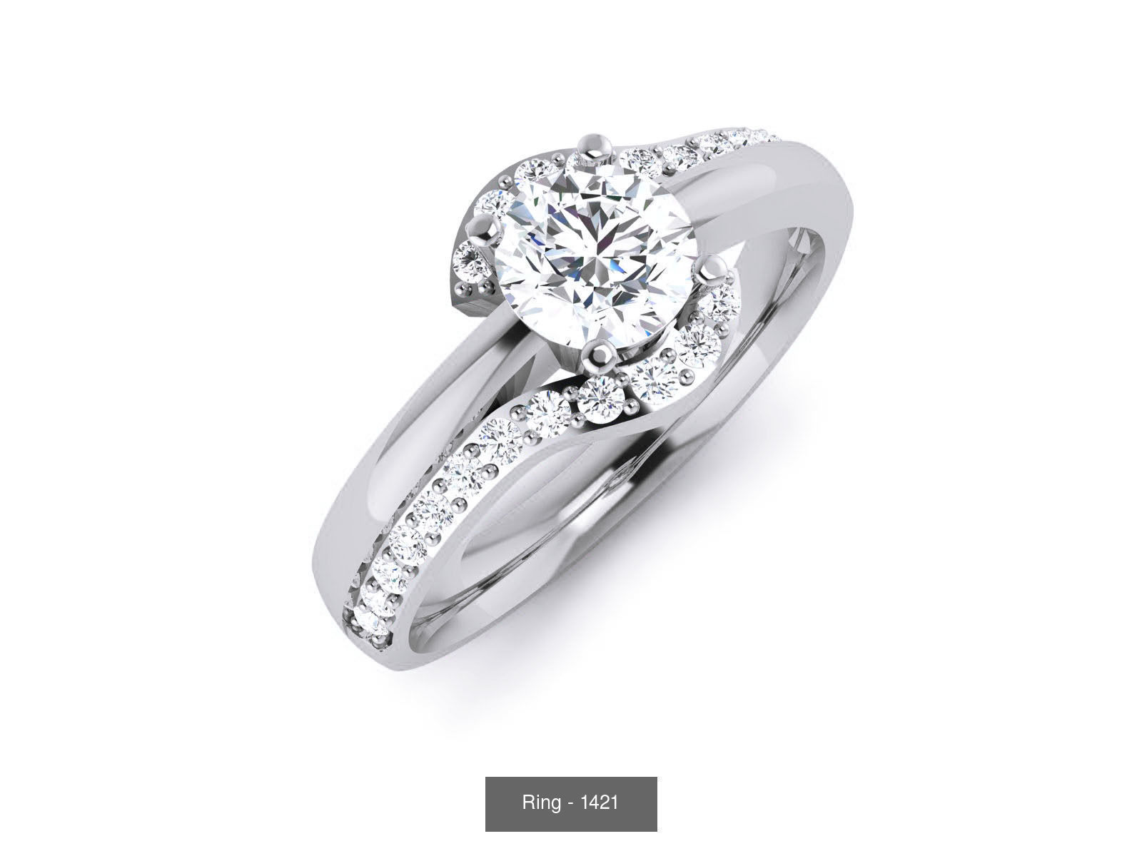 144 Solitaire Ring with 3dm render  details 3D Model Collection_153