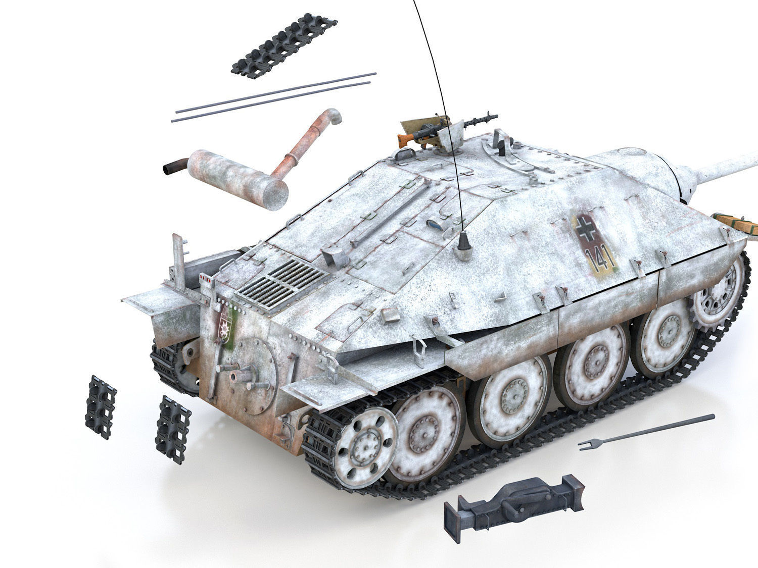 Jagdpanzer 38t Hetzer - 3 Gebirgsdivision 3D model_14