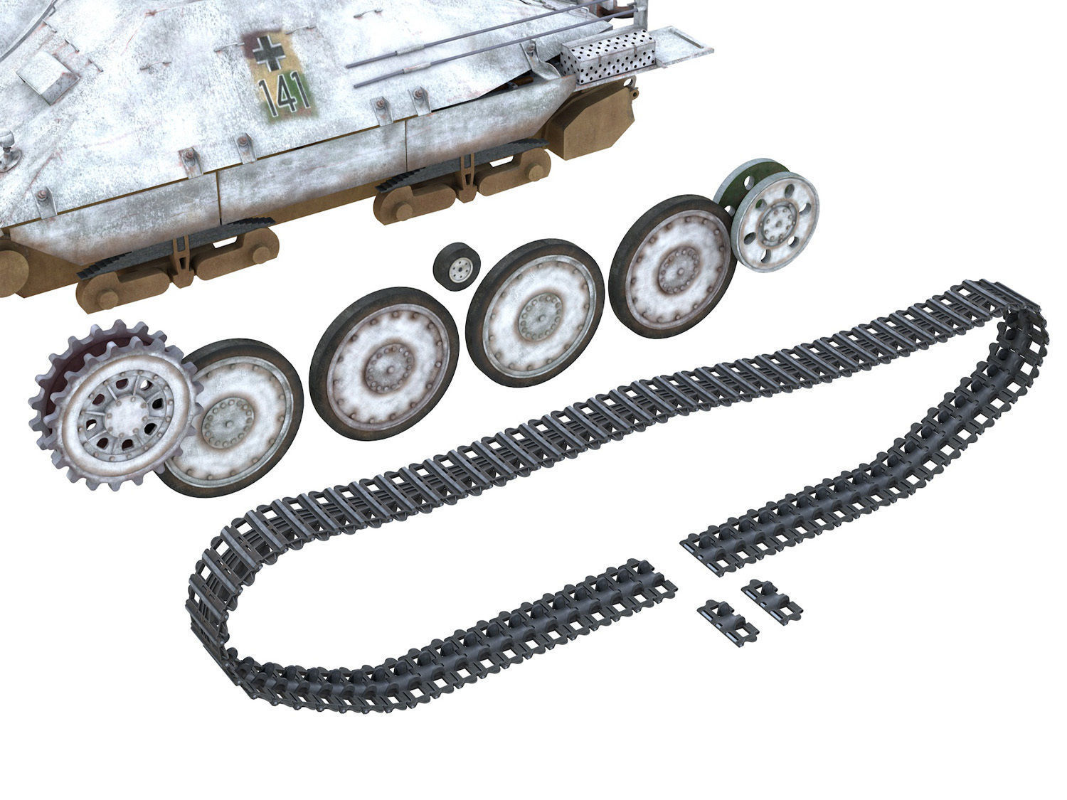 Jagdpanzer 38t Hetzer - 3 Gebirgsdivision 3D model_16