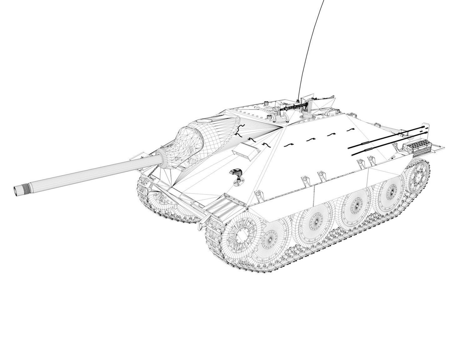 Jagdpanzer 38t Hetzer - 3 Gebirgsdivision 3D model_17