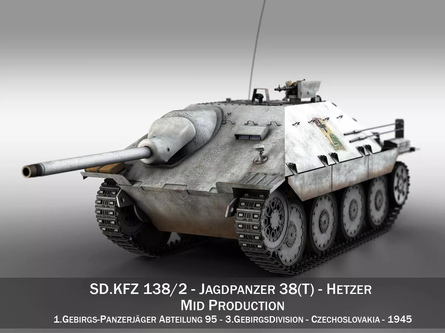 Jagdpanzer 38t Hetzer - 3 Gebirgsdivision 3D model_0
