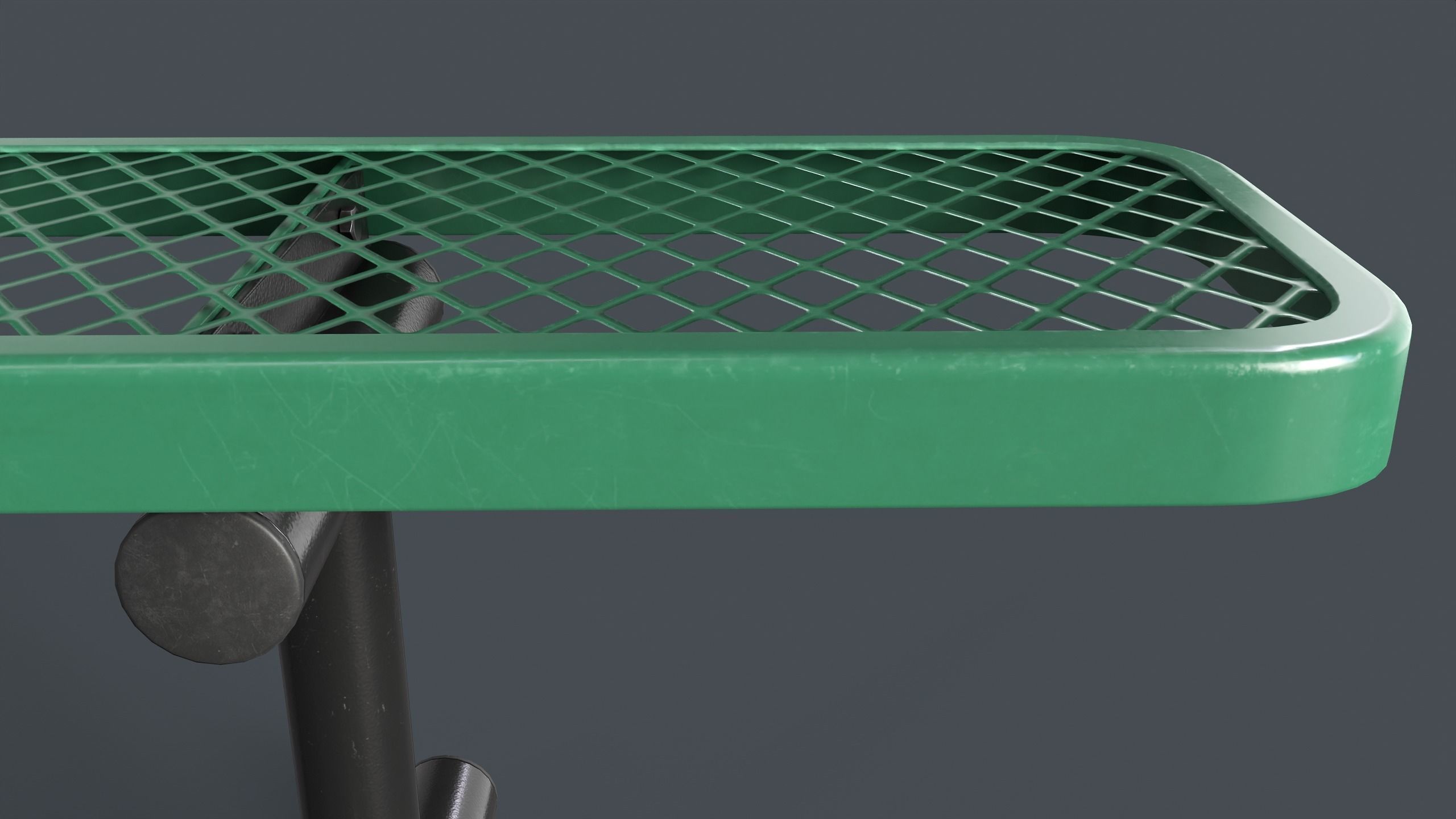 Metal Modern Bench 17 PBR Game Ready Low-poly 3D model_18