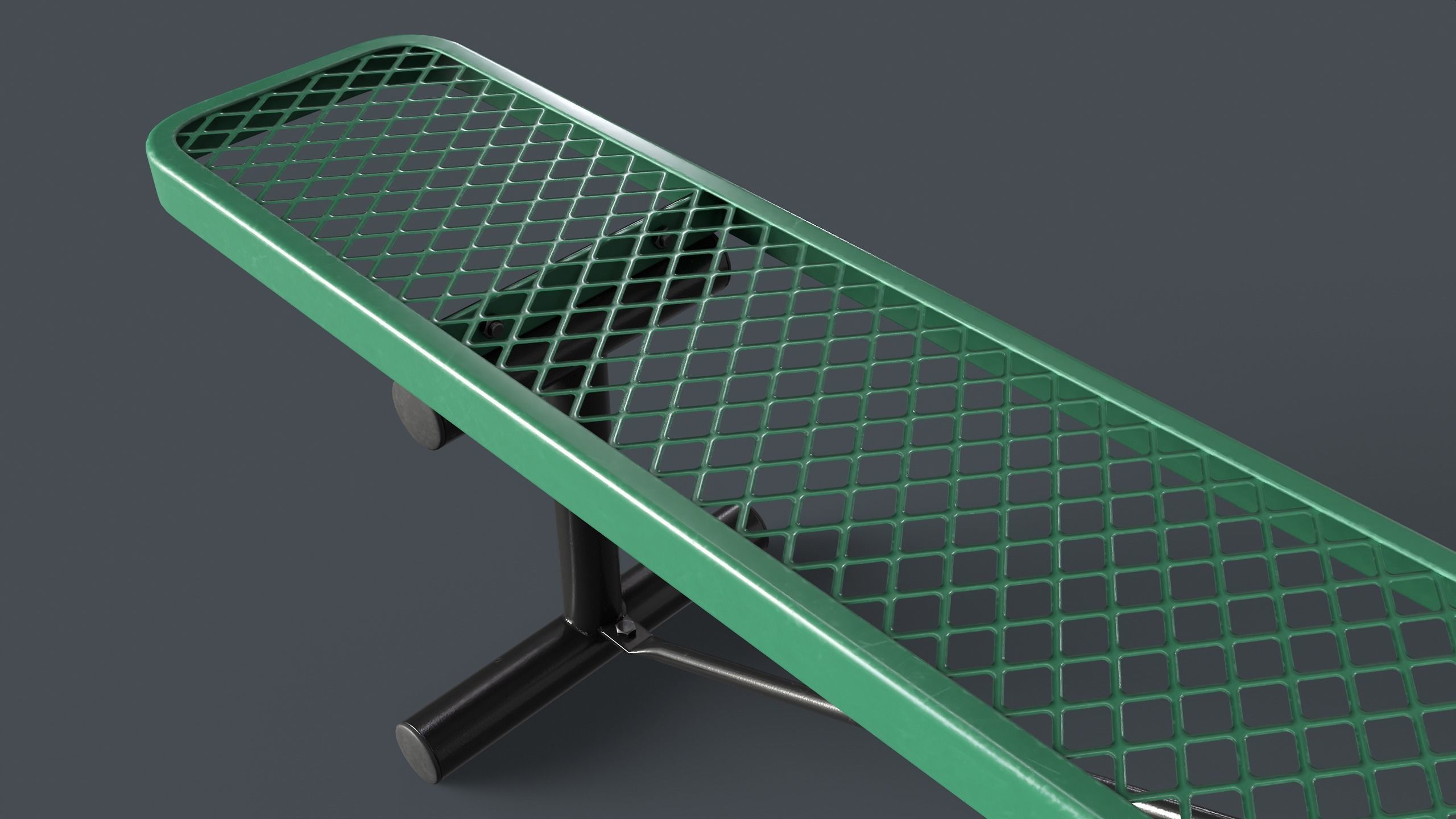 Metal Modern Bench 17 PBR Game Ready Low-poly 3D model_16