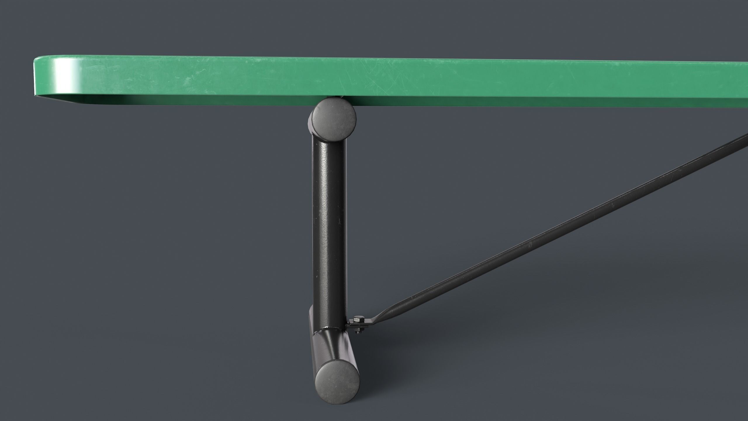 Metal Modern Bench 17 PBR Game Ready Low-poly 3D model_17