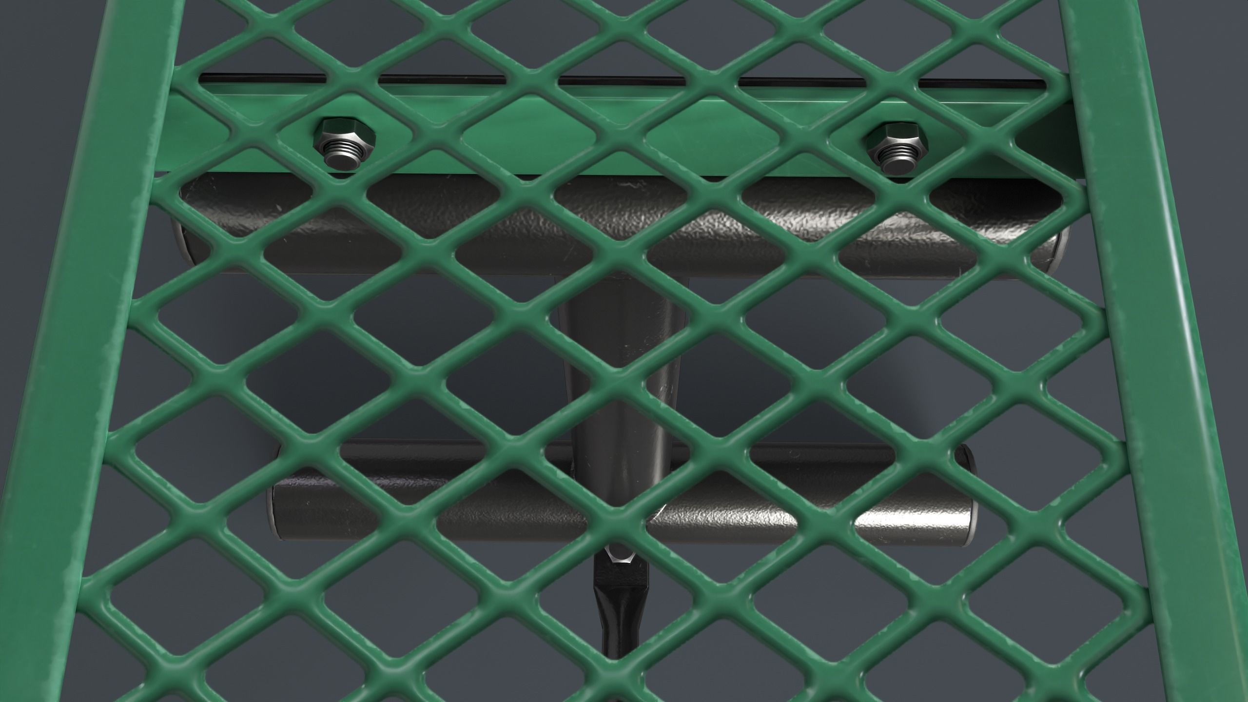 Metal Modern Bench 17 PBR Game Ready Low-poly 3D model_20