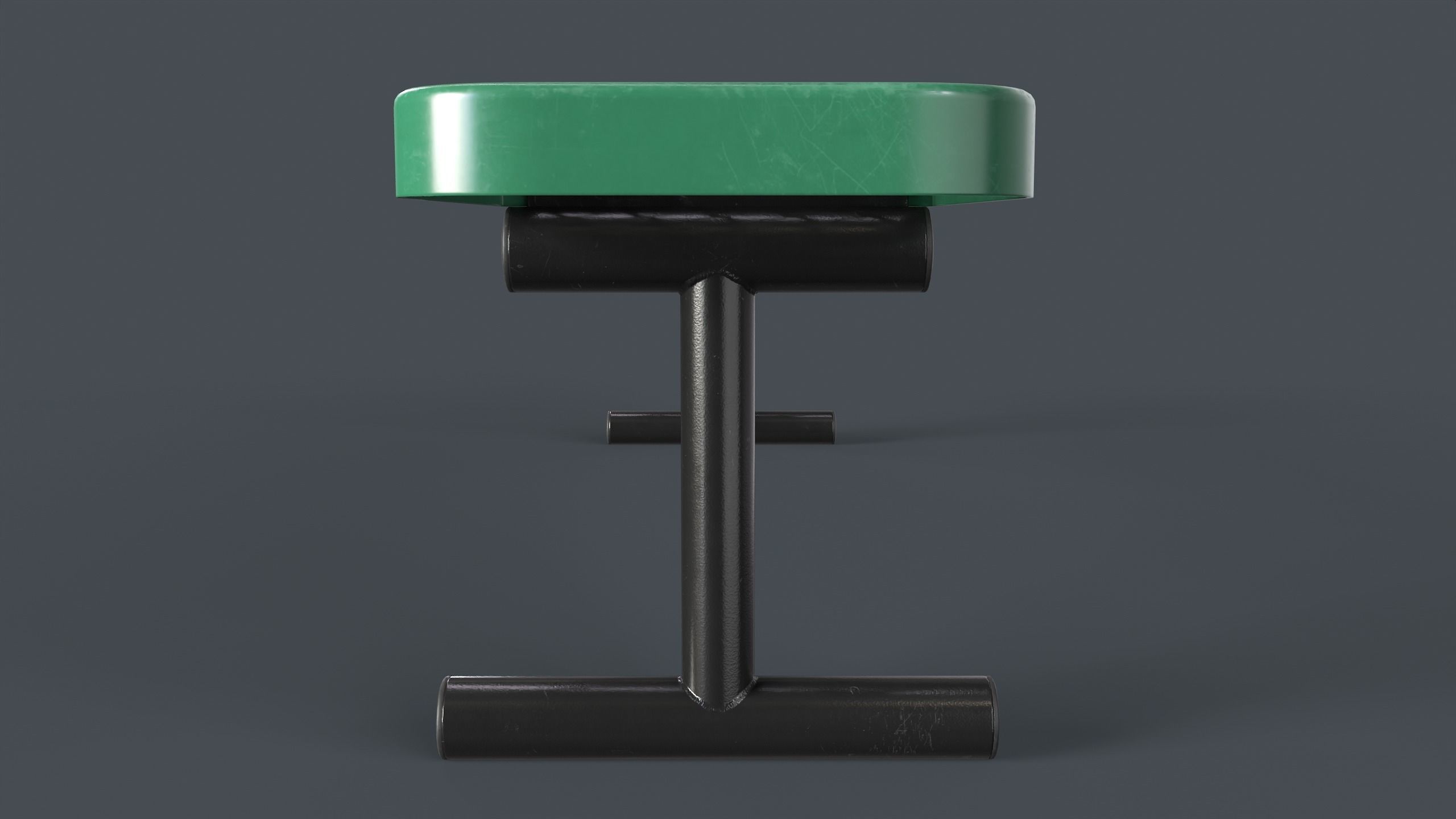 Metal Modern Bench 17 PBR Game Ready Low-poly 3D model_9