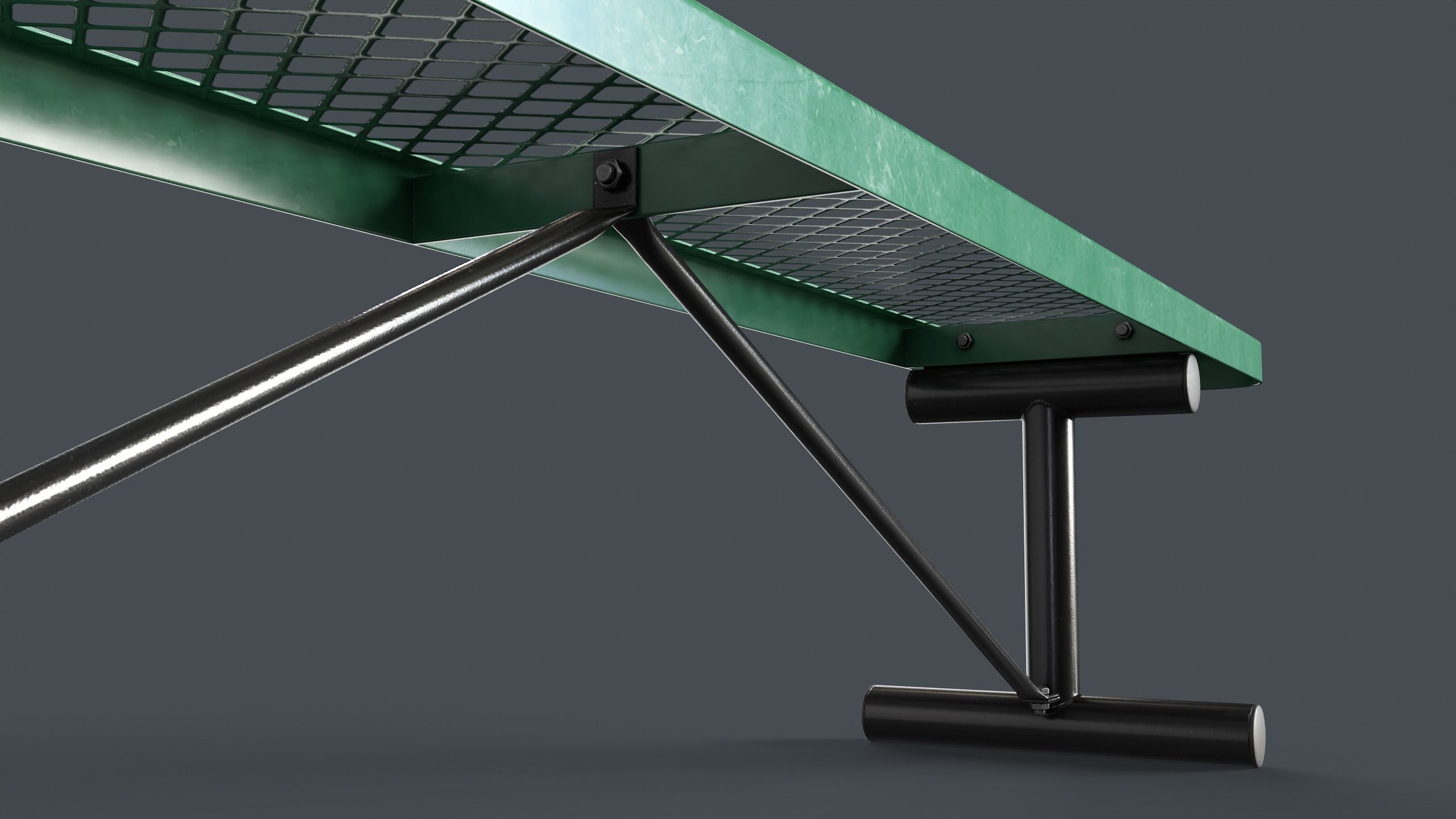 Metal Modern Bench 17 PBR Game Ready Low-poly 3D model_19