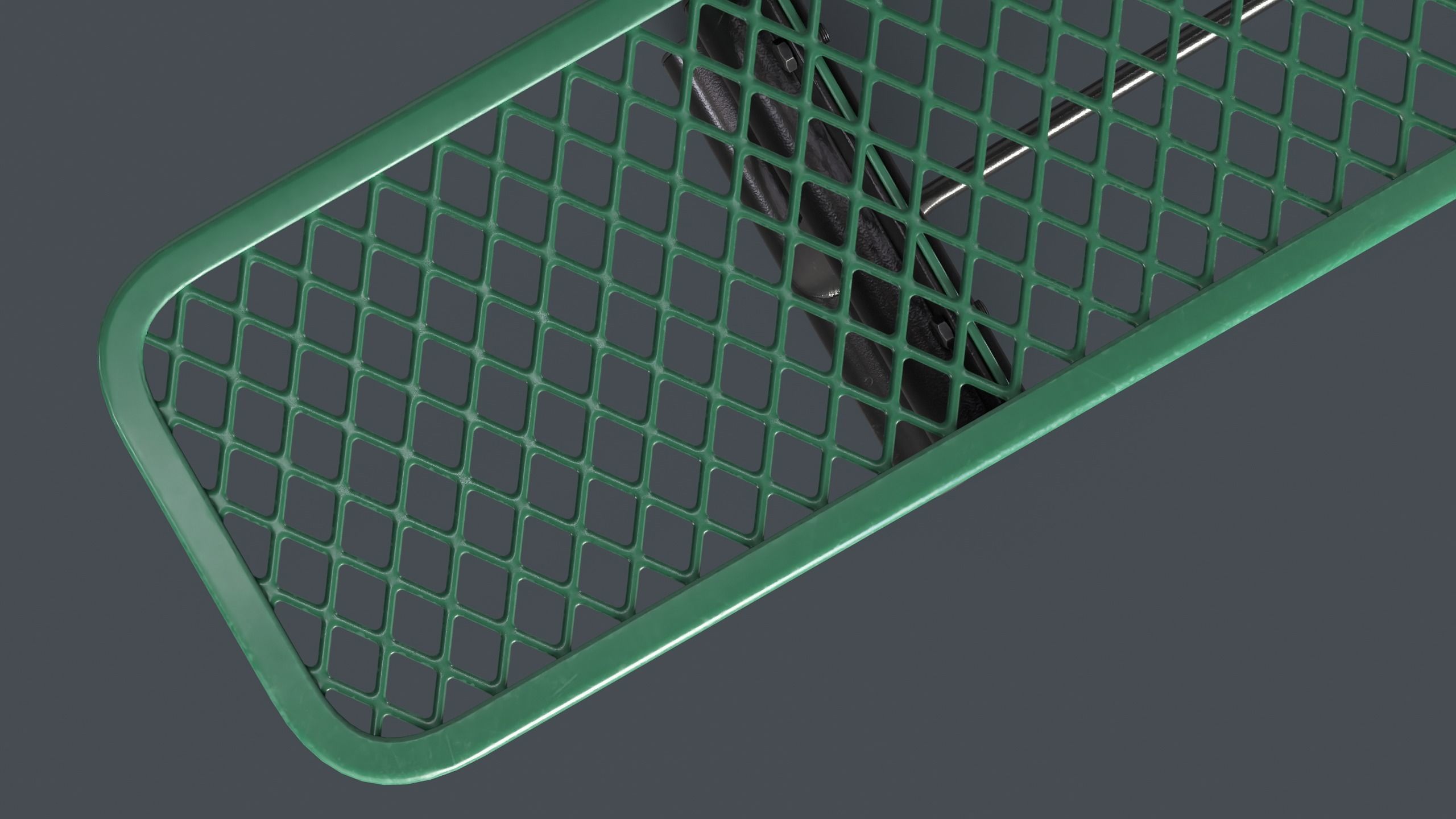 Metal Modern Bench 17 PBR Game Ready Low-poly 3D model_7