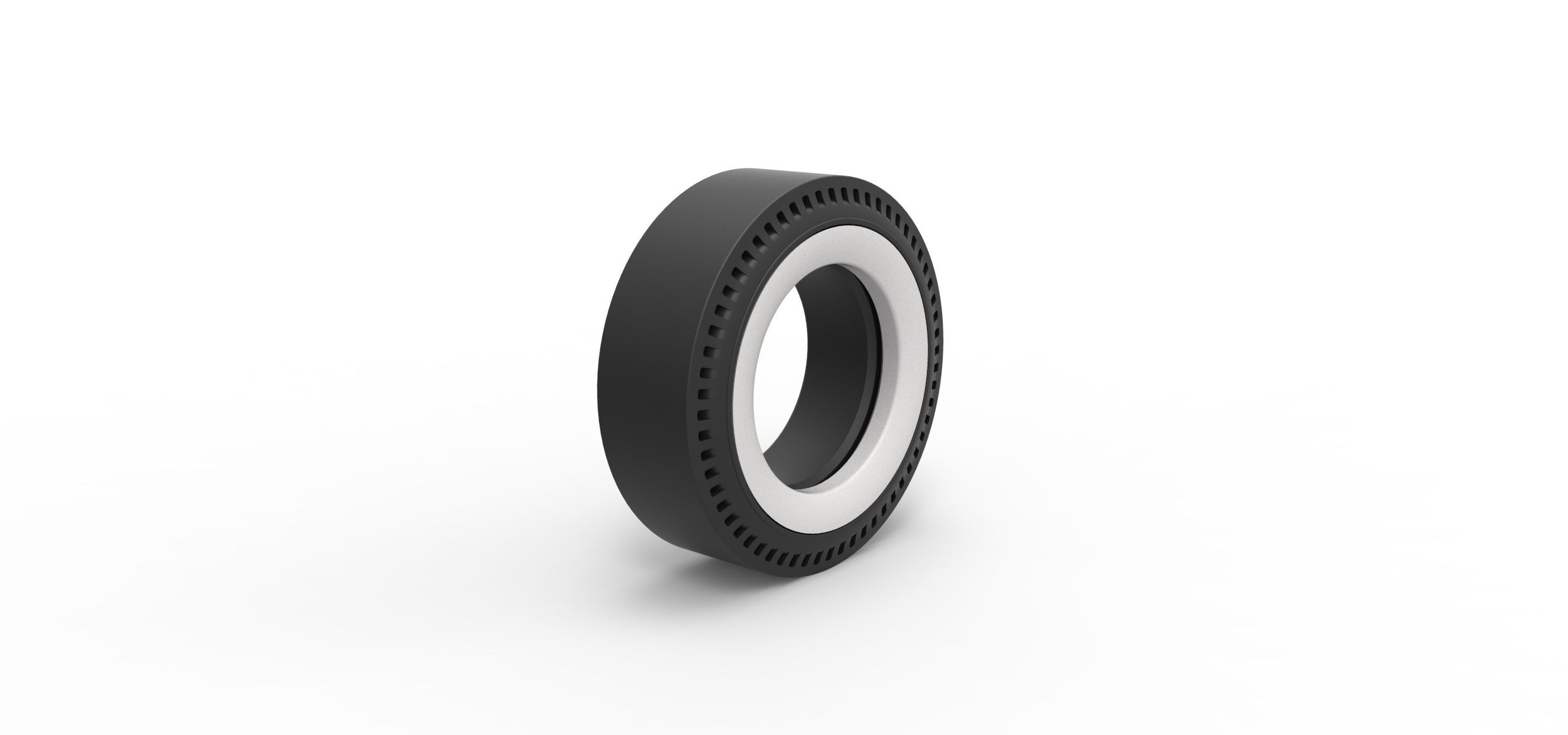 Whitewall rear tire of vintage dragster Version 1 Scale 1 to 25 3D print model_1