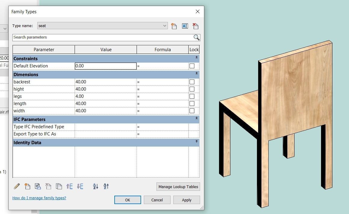 revit  wooden tables   3D model_14