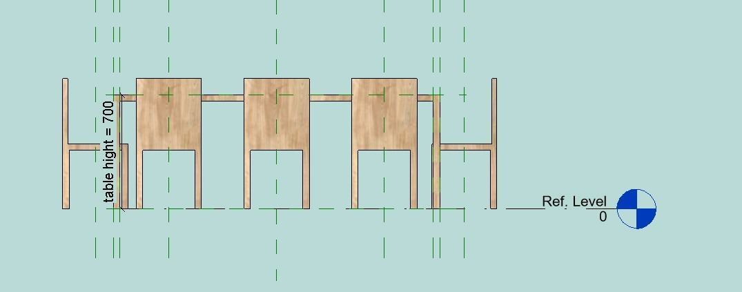 revit  wooden tables   3D model_6
