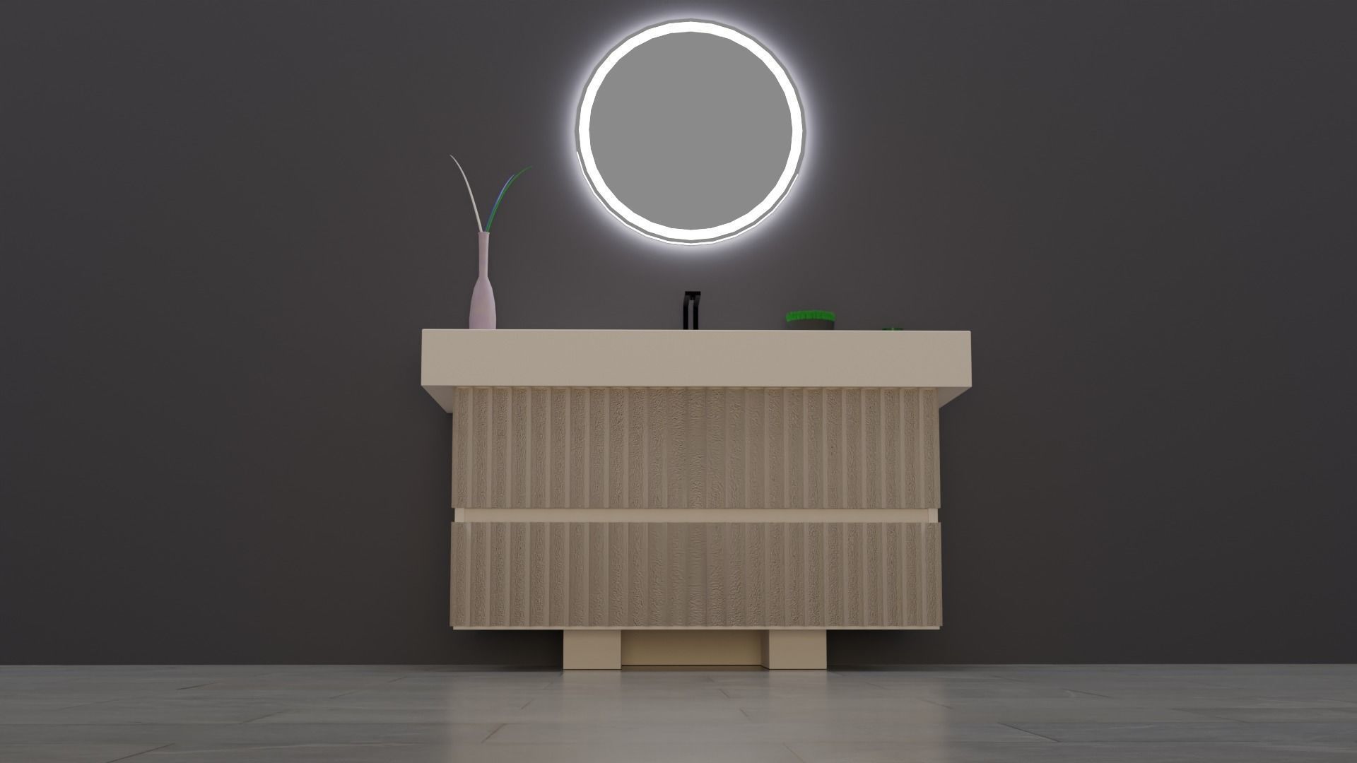 Designer bathroom sink low-poly with collection Low-poly 3D model_6