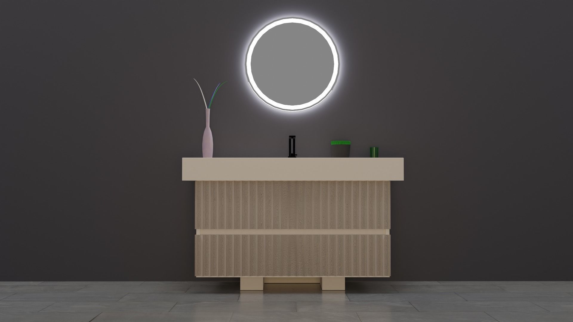 Designer bathroom sink low-poly with collection Low-poly 3D model_1