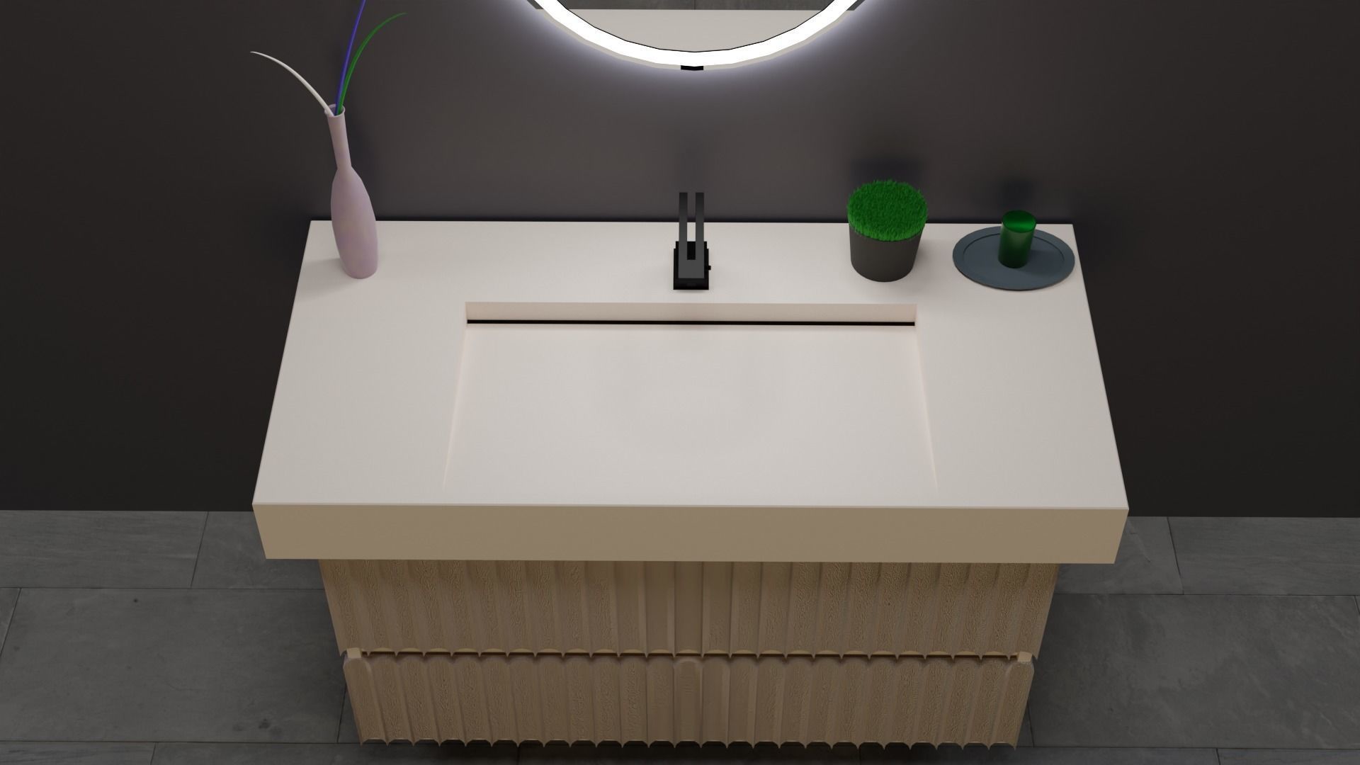 Designer bathroom sink low-poly with collection Low-poly 3D model_4