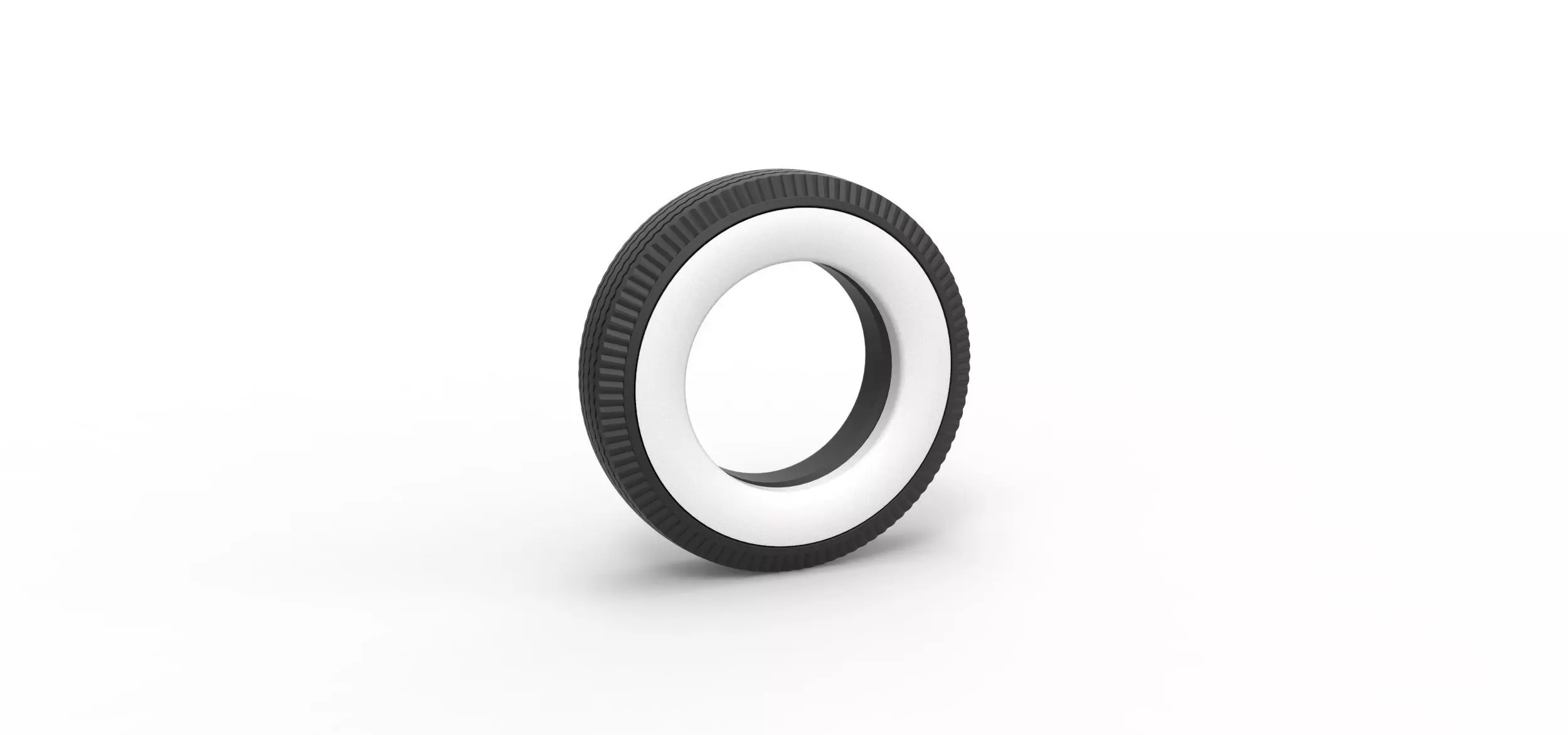 Whitewall tire Scale 1 to 25 3D print model_0