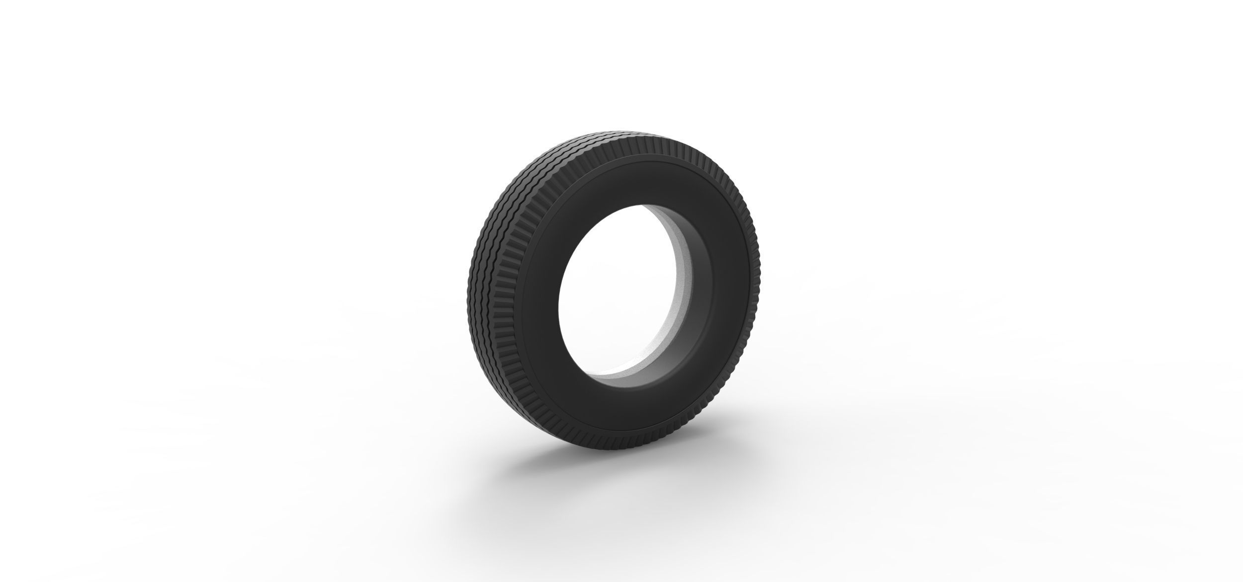 Whitewall tire Scale 1 to 25 3D print model_7