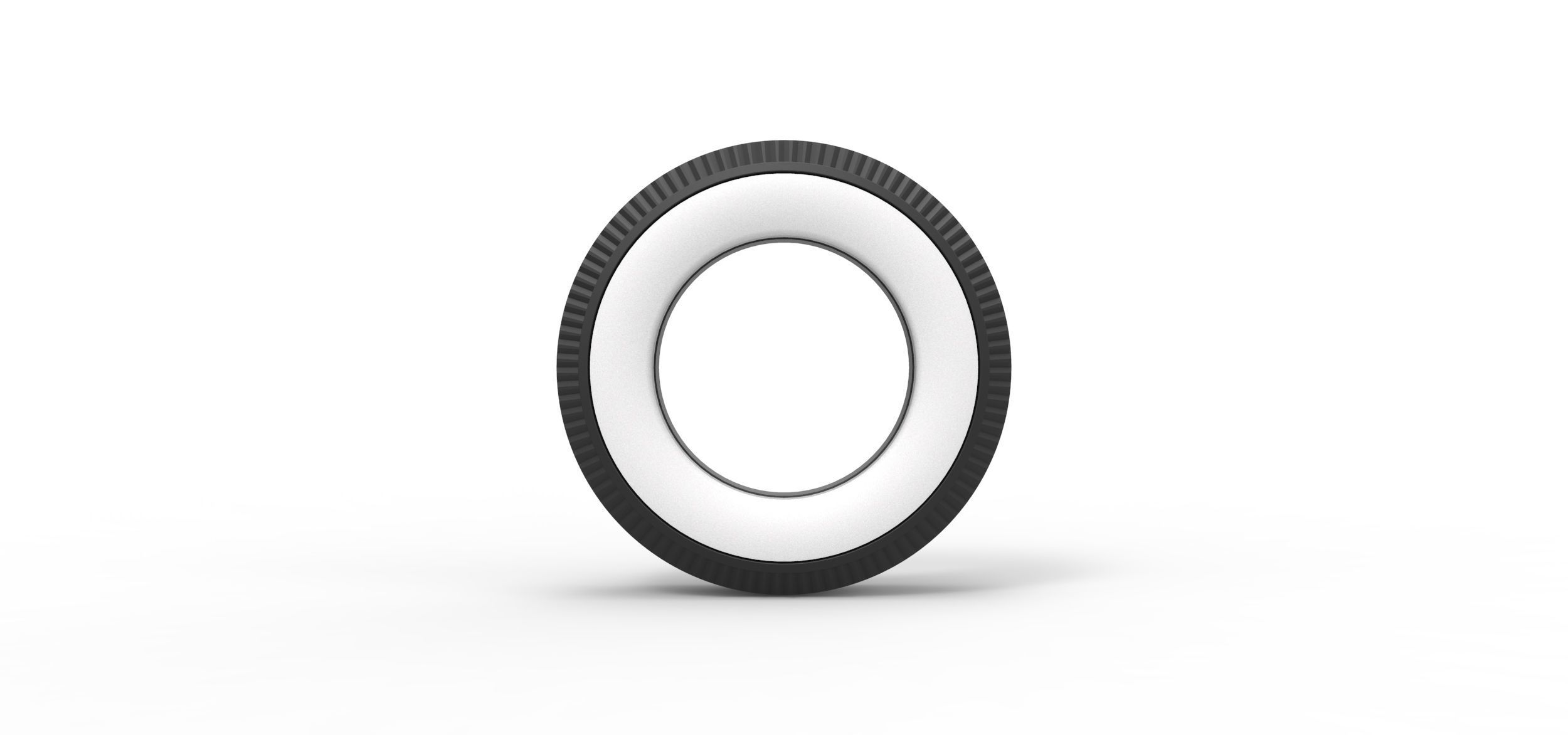 Whitewall tire Scale 1 to 25 3D print model_4