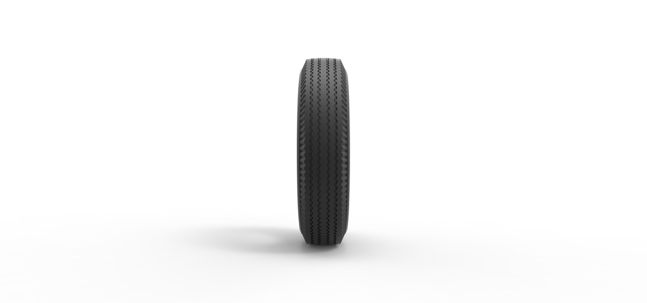 Whitewall tire Scale 1 to 25 3D print model_3