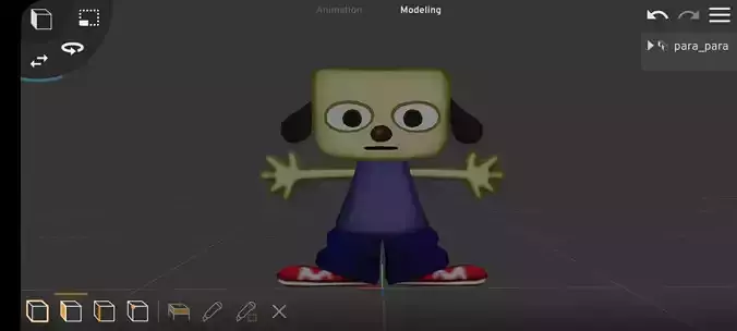 Bald Parappa Low-poly 3D model