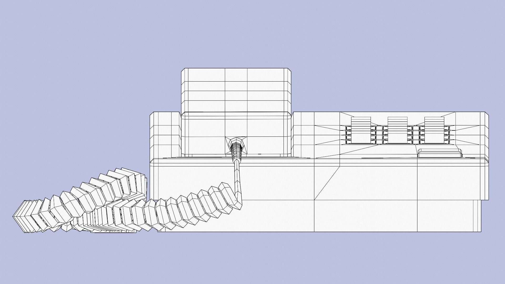 Old Office Phone Low-poly 3D model_15