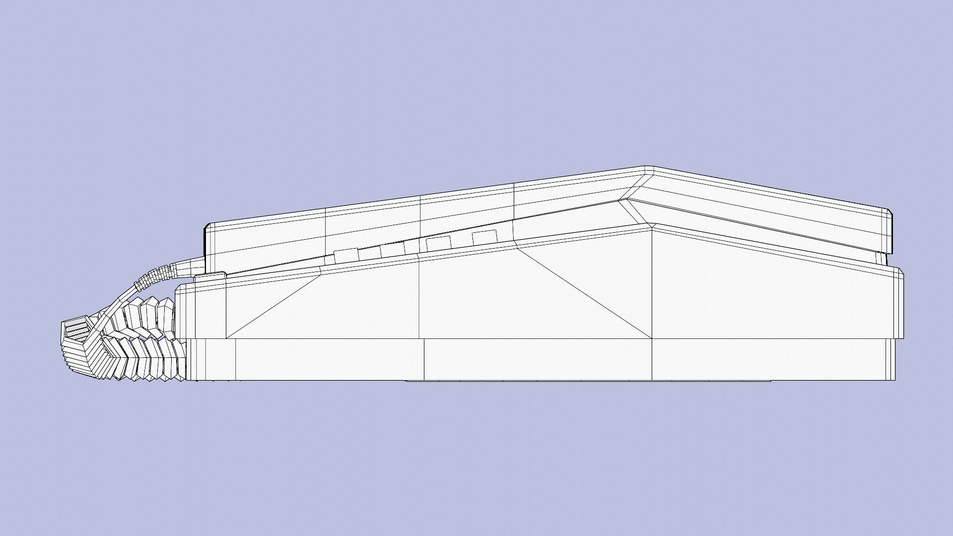 Old Office Phone Low-poly 3D model_16