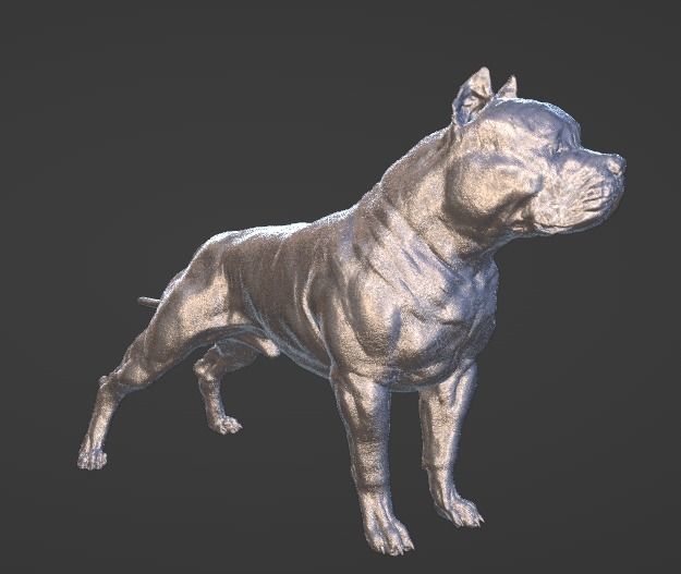 American pit bull terrier model 3D print model_2