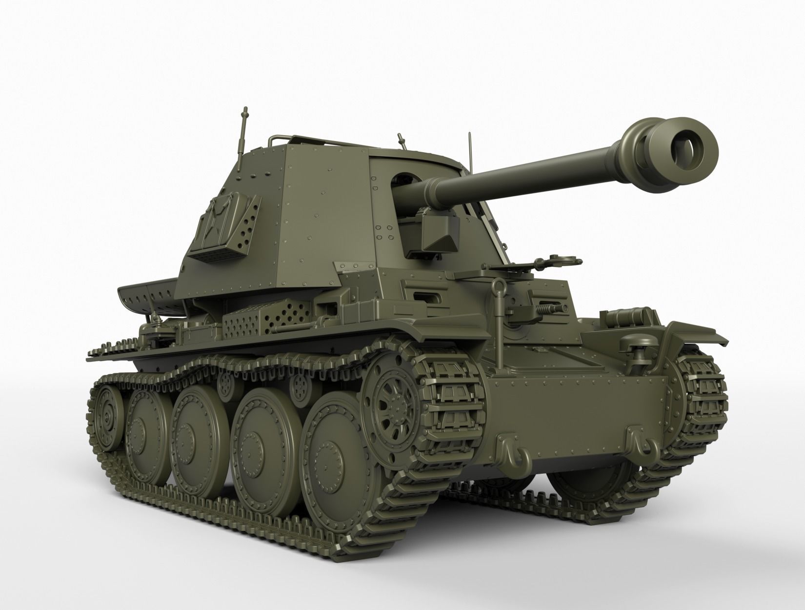 Marder III Ausf H 7cm Pak40 3D print model_5