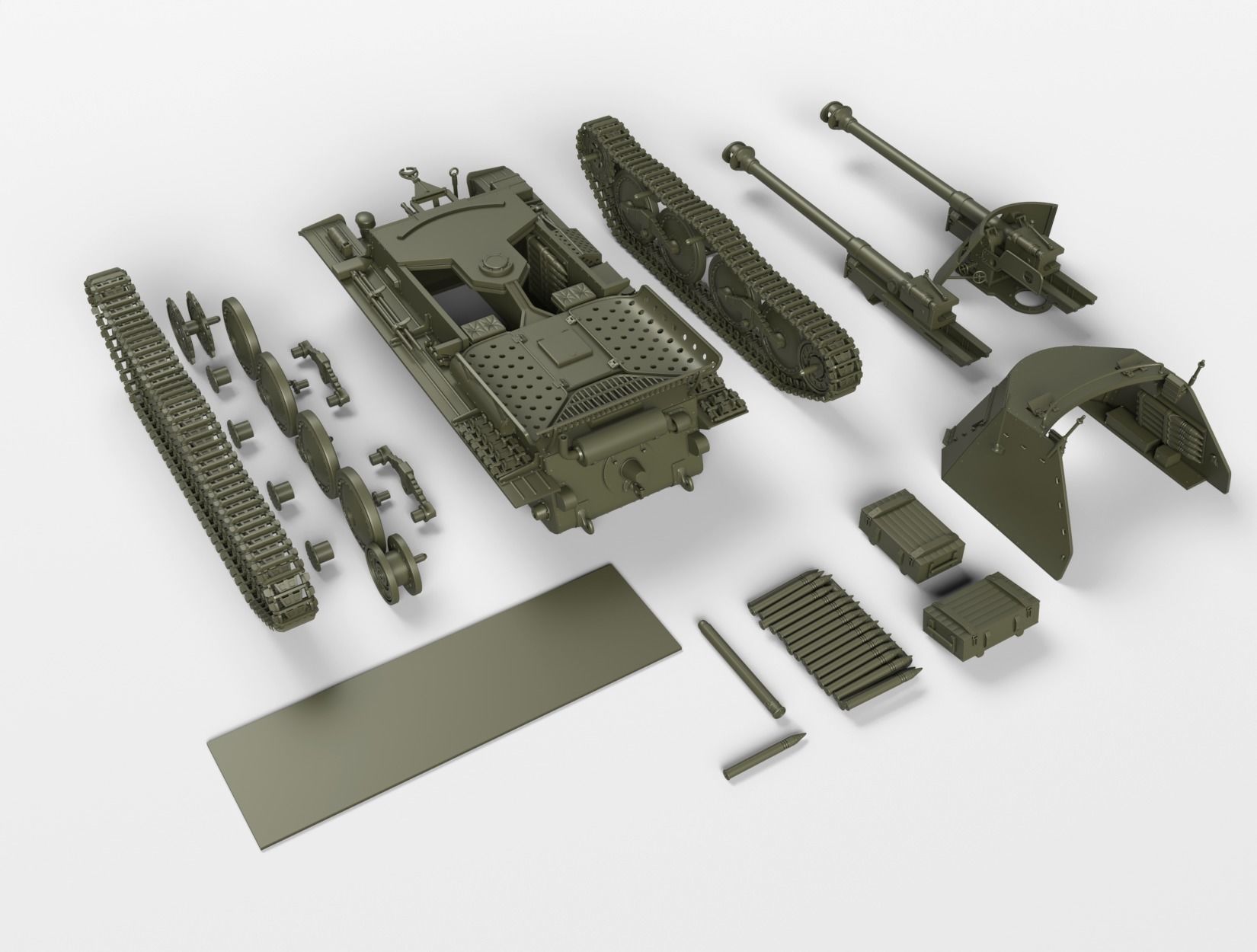 Marder III Ausf H 7cm Pak40 3D print model_6