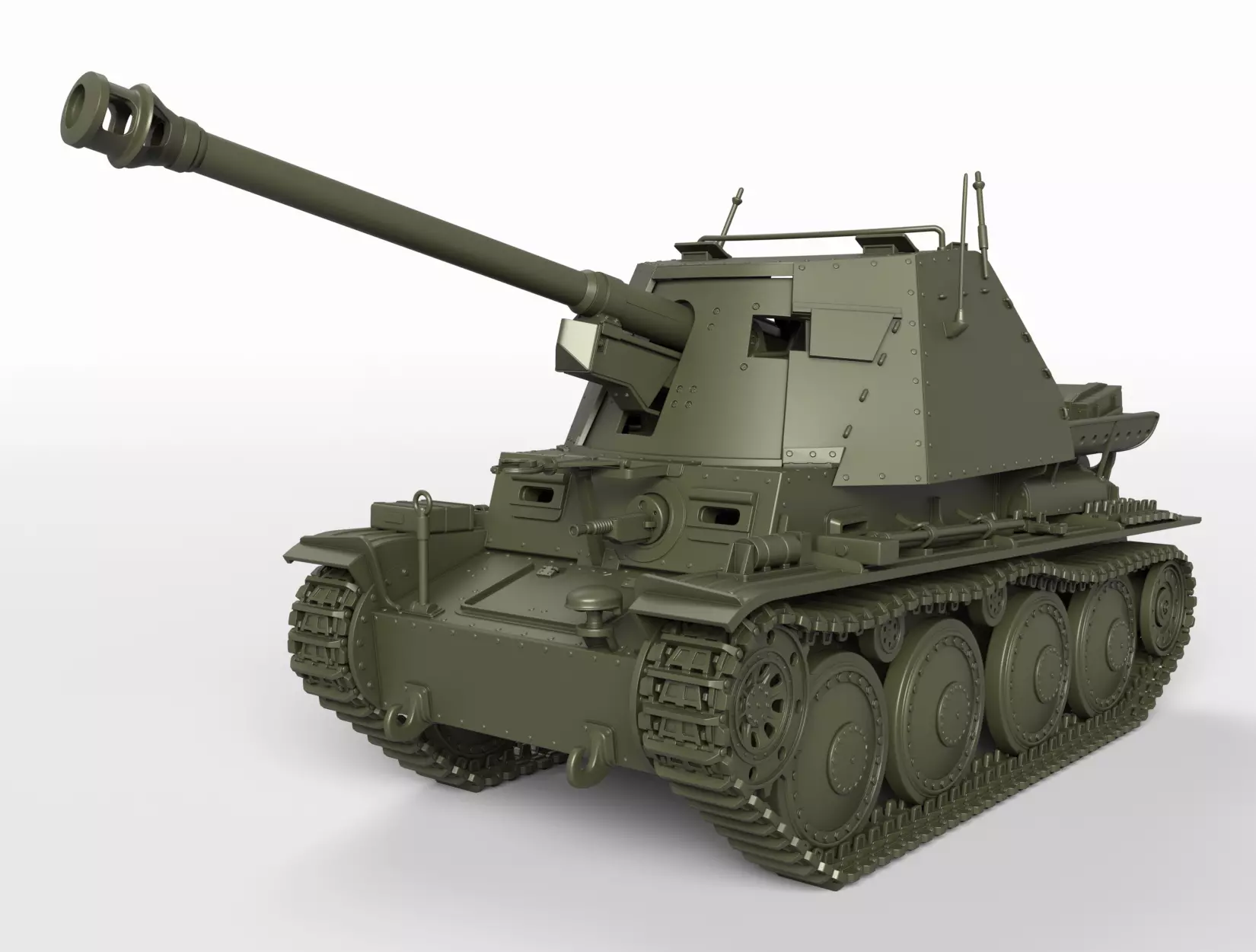 Marder III Ausf H 7cm Pak40 3D print model_0