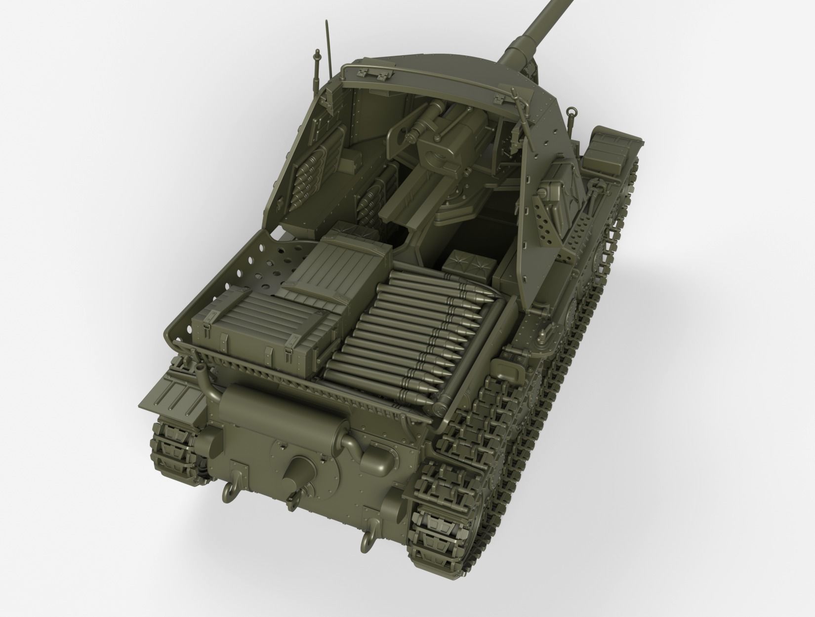 Marder III Ausf H 7cm Pak40 3D print model_3