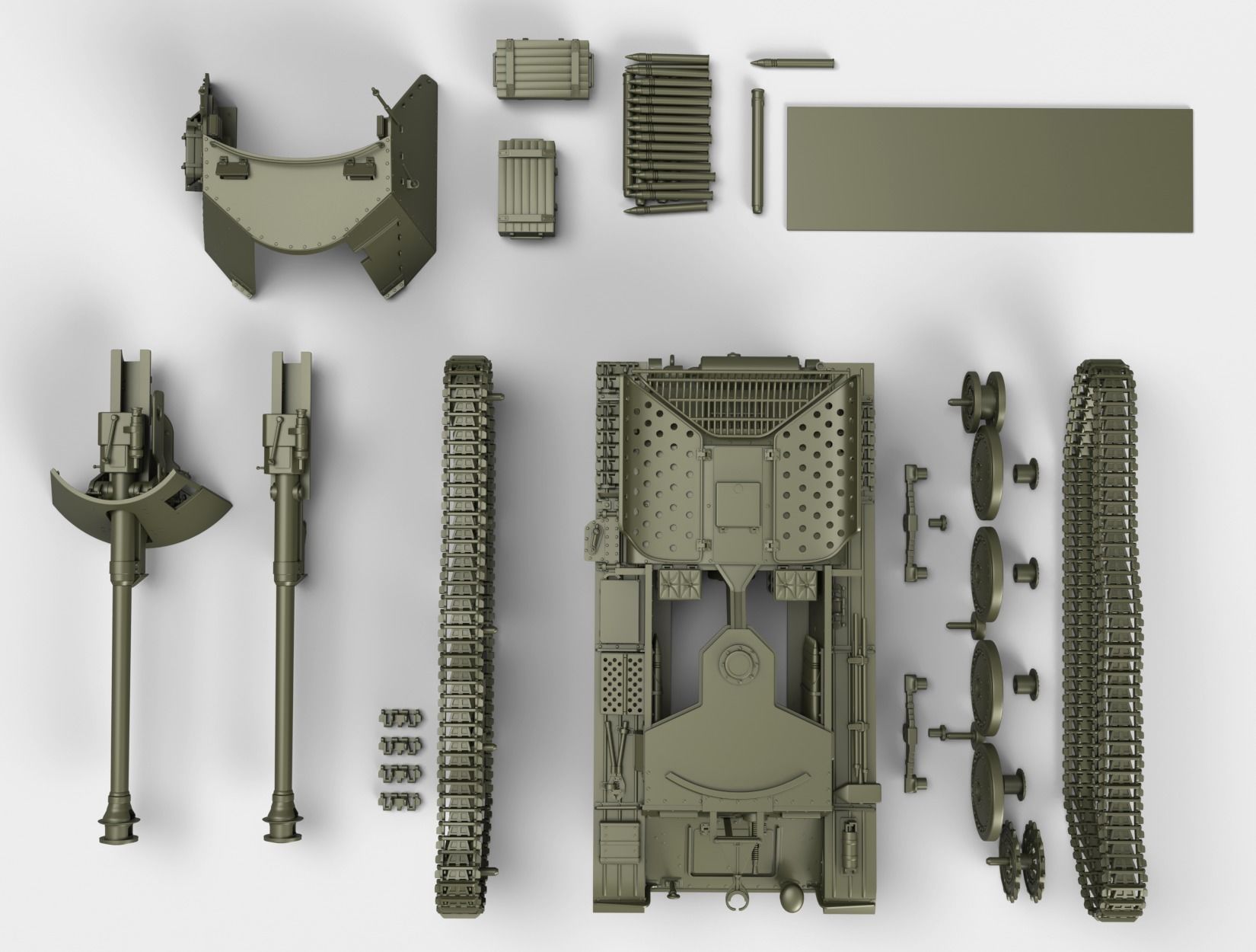 Marder III Ausf H 7cm Pak40 3D print model_8
