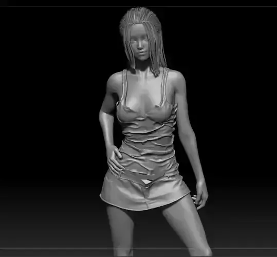 Girl In wet tank top