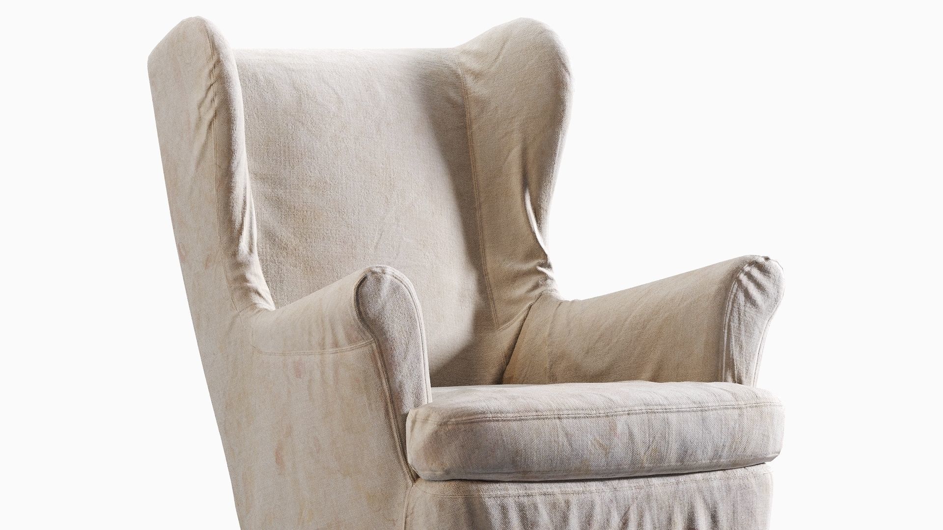 Low Poly IKEA Strandmon Low-poly 3D model_8