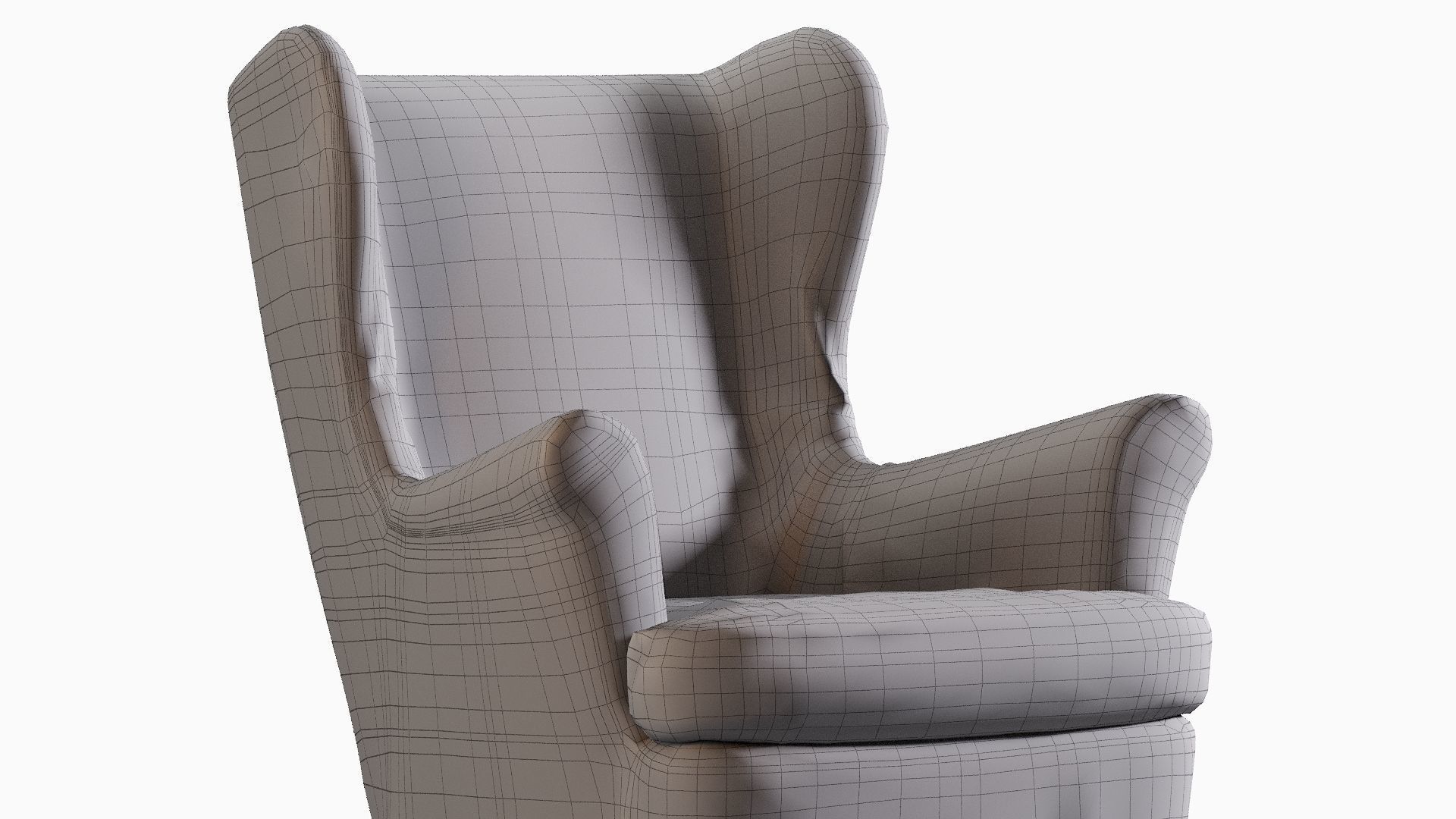 Low Poly IKEA Strandmon Low-poly 3D model_17