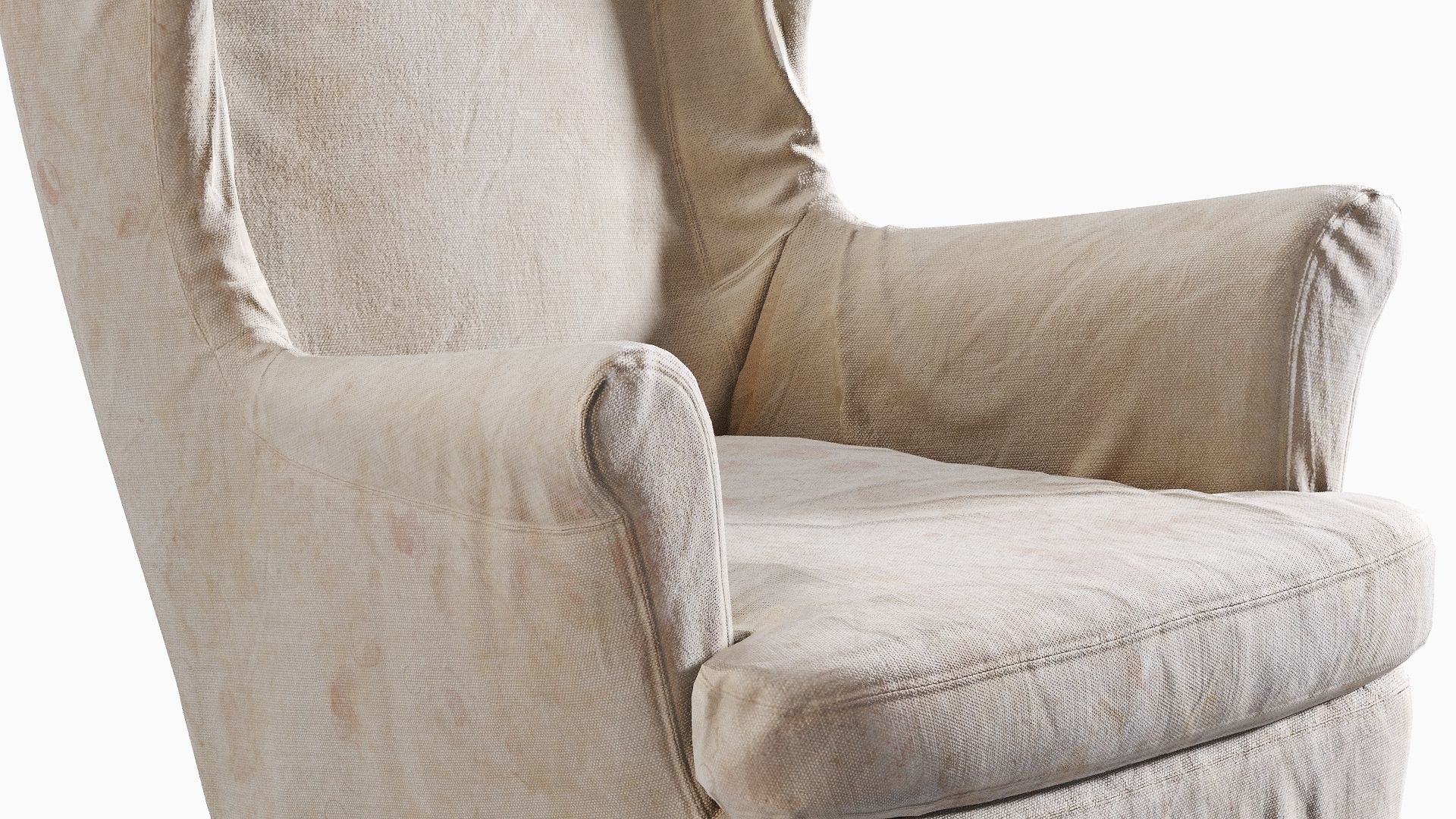 Low Poly IKEA Strandmon Low-poly 3D model_10